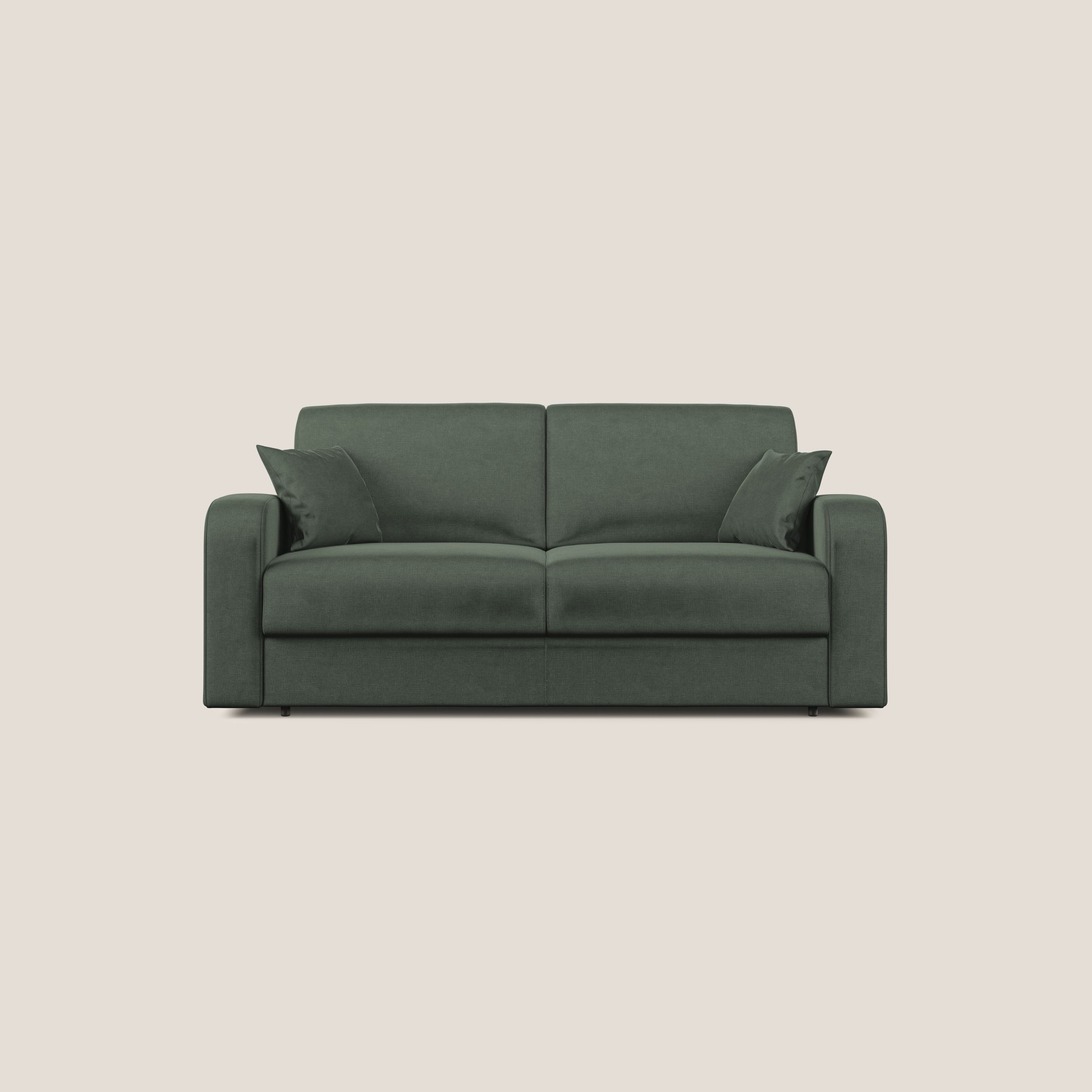 Lebron Divano letto matrimoniale in velluto morbido T01 verde - divani.store