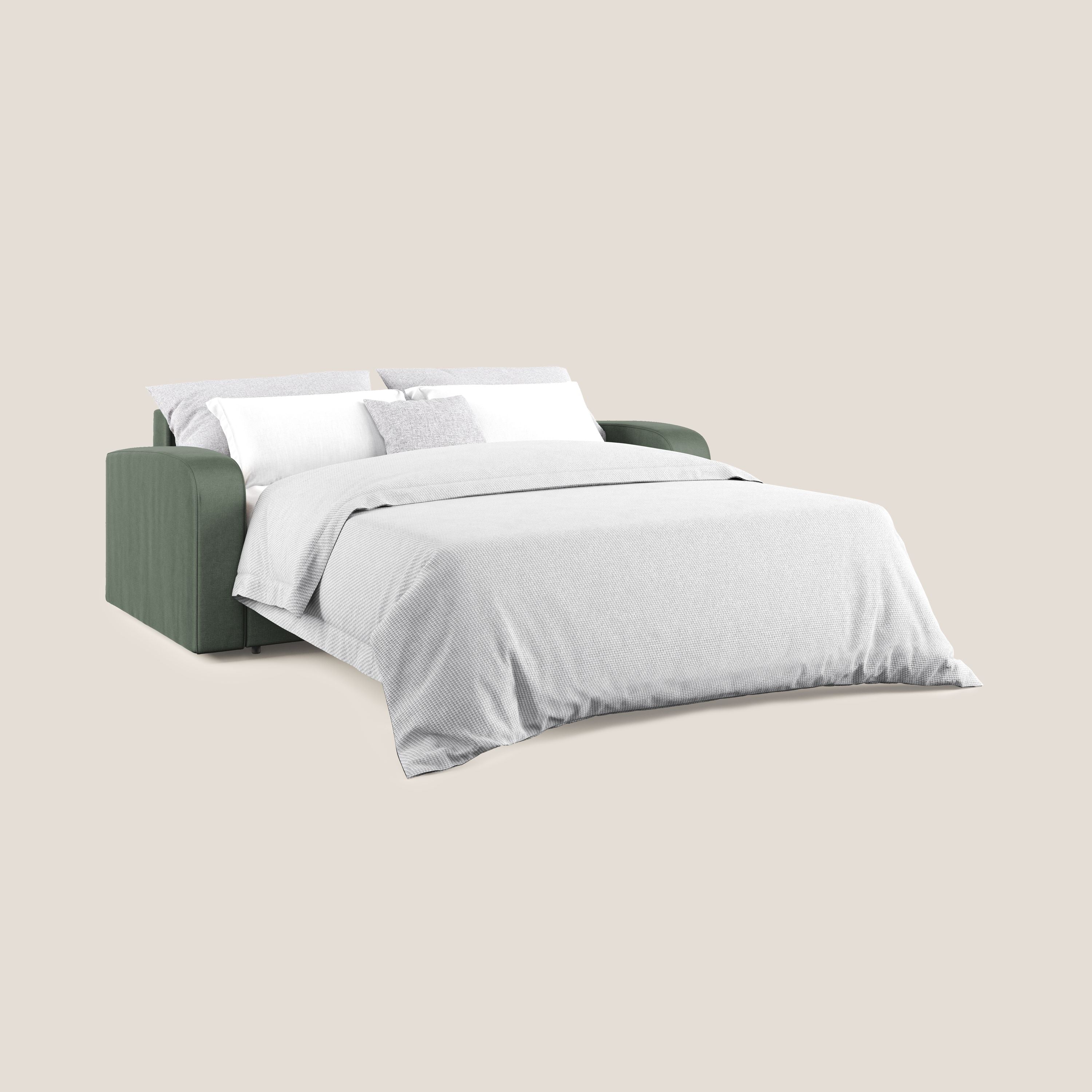 Lebron Divano letto matrimoniale in velluto morbido T01 verde - divani.store