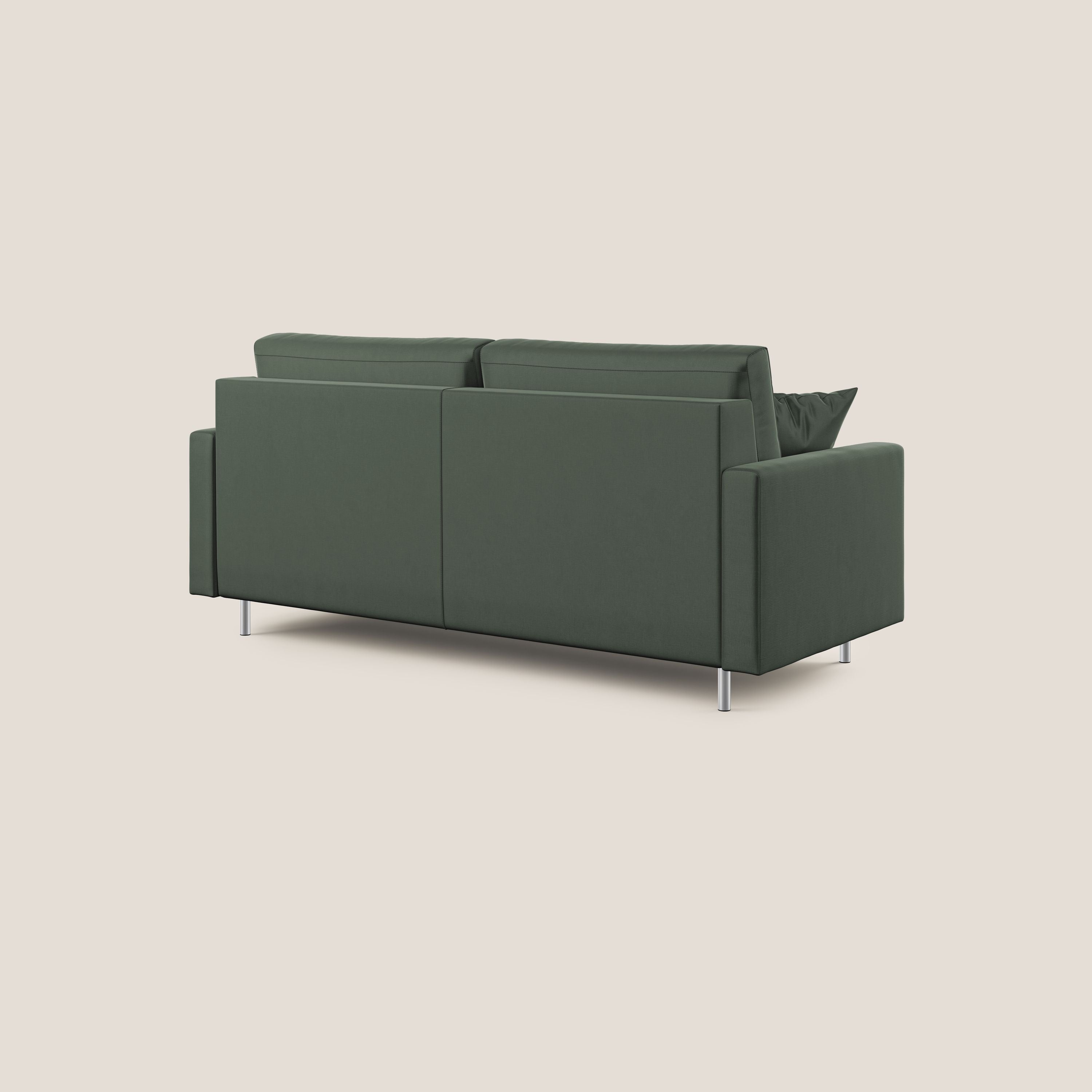 Andromeda divano letto matrimoniale in velluto morbido impermeabile T01 verde - divani.store
