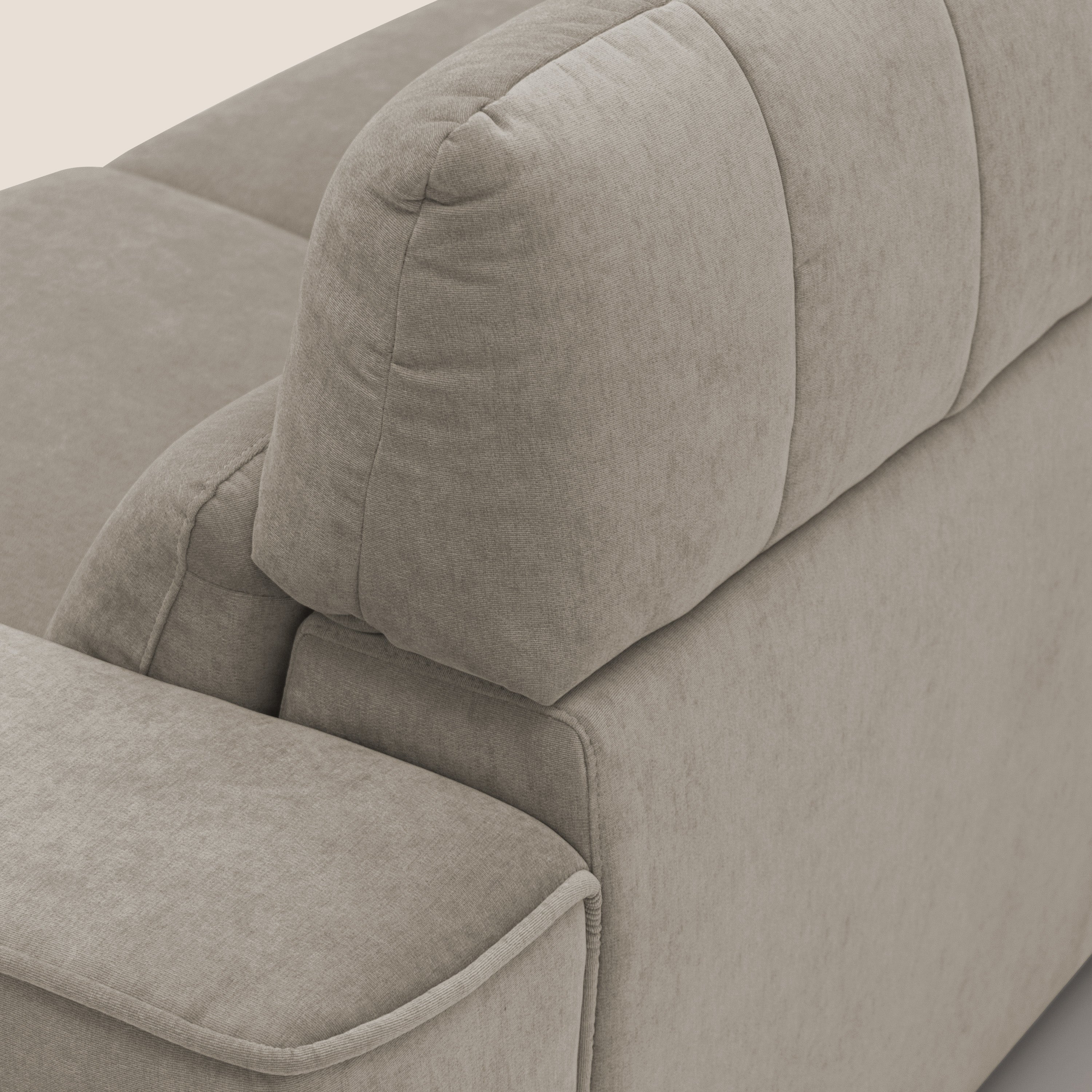 Clark Divano modulare 3 sedute con opzione relax elettrico in tessuto smacchiabile impermeabile T17 beige - divani.store