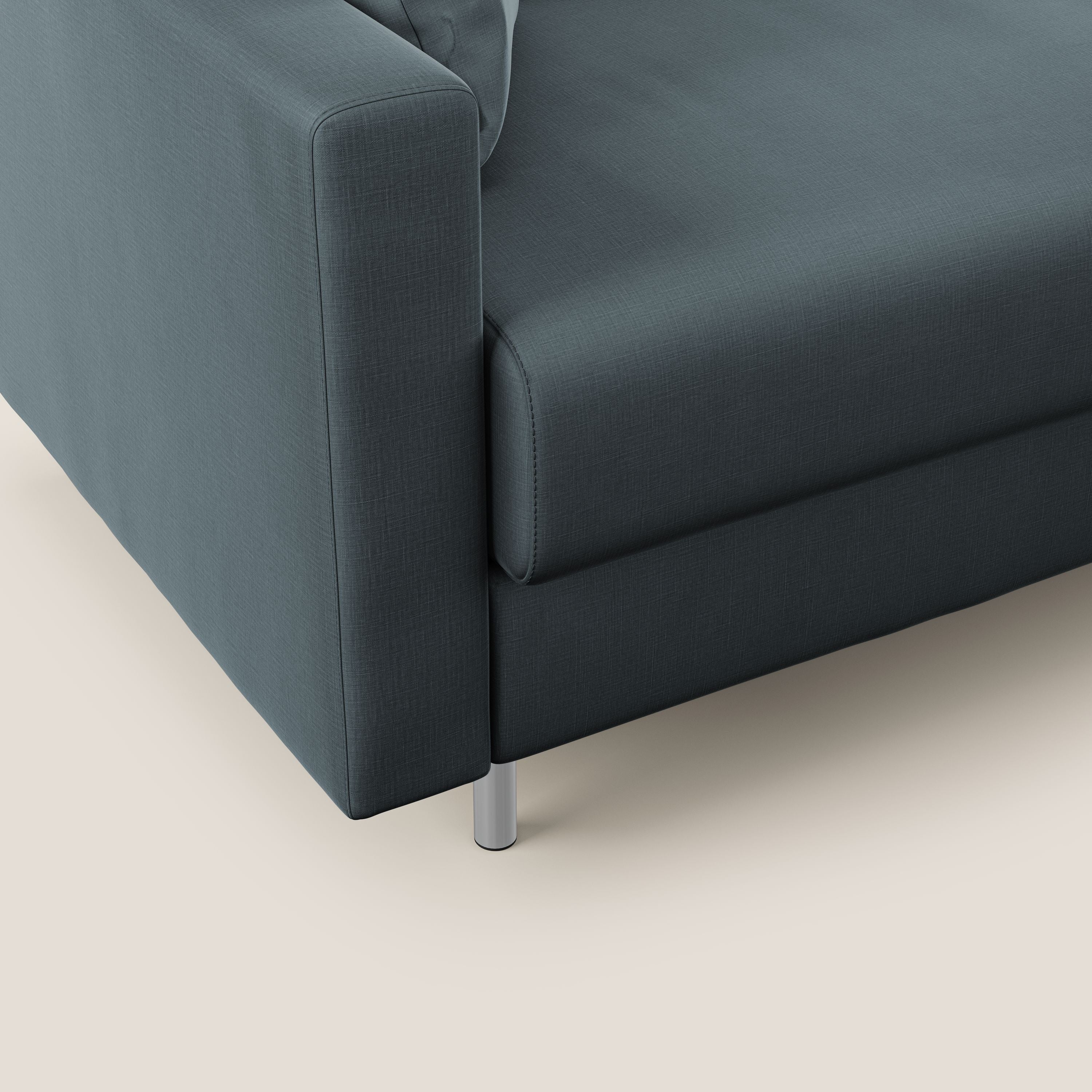 Andromeda divano letto matrimoniale in velluto morbido impermeabile T01 petrolio - divani.store