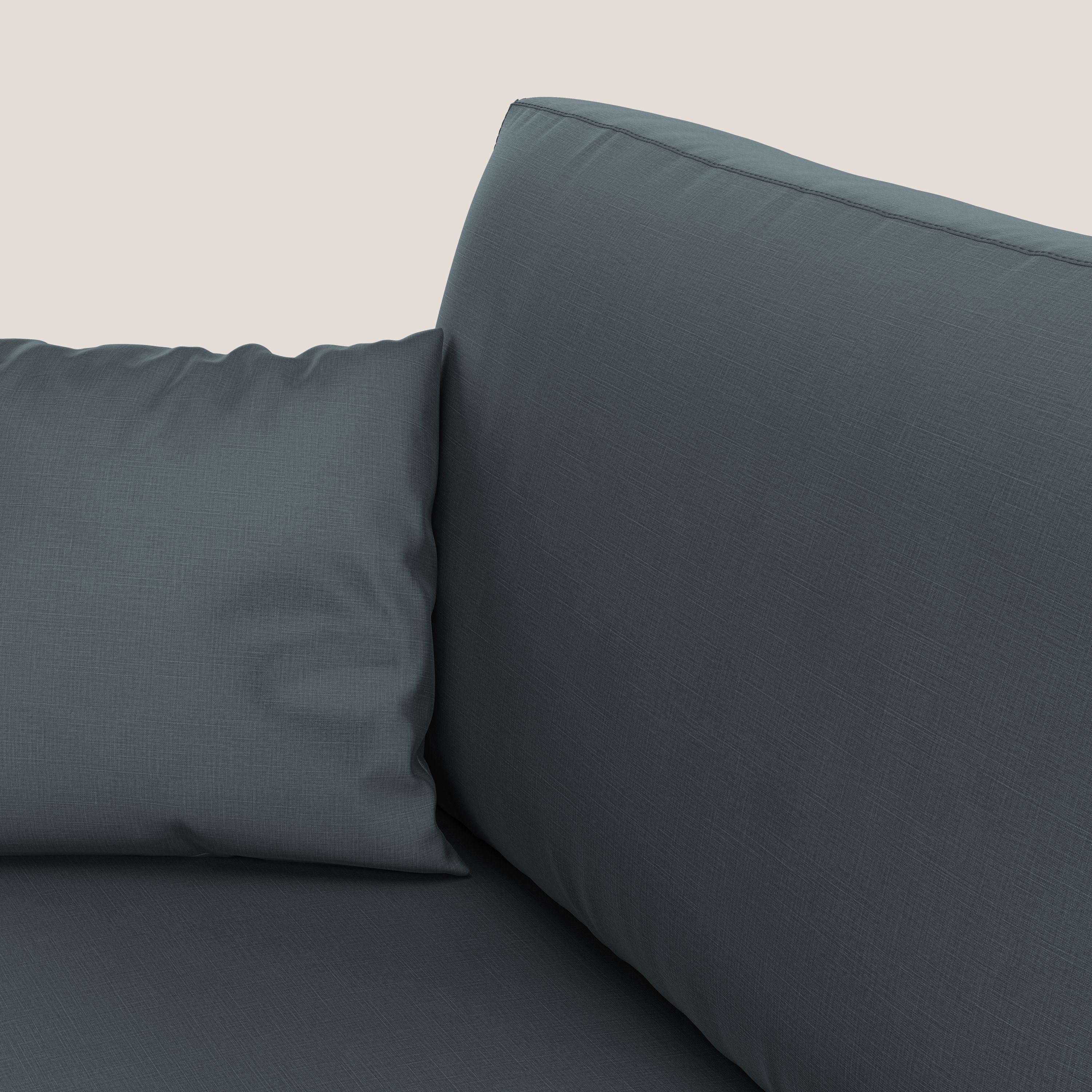 Andromeda divano letto matrimoniale in velluto morbido impermeabile T01 petrolio - divani.store