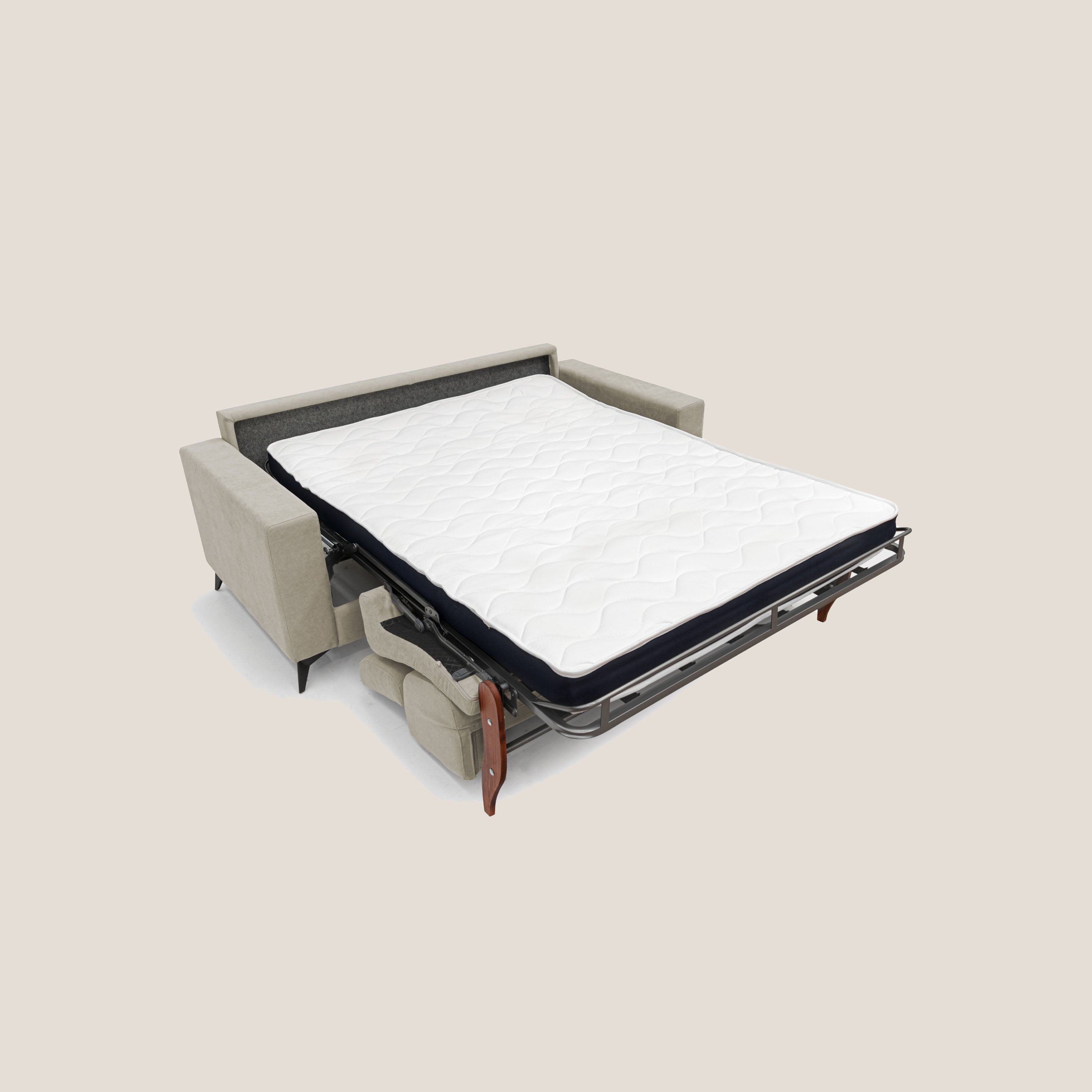 Pegaso divano letto con poggiatesta reclinabili e rivestimento T02 panna - divani.store