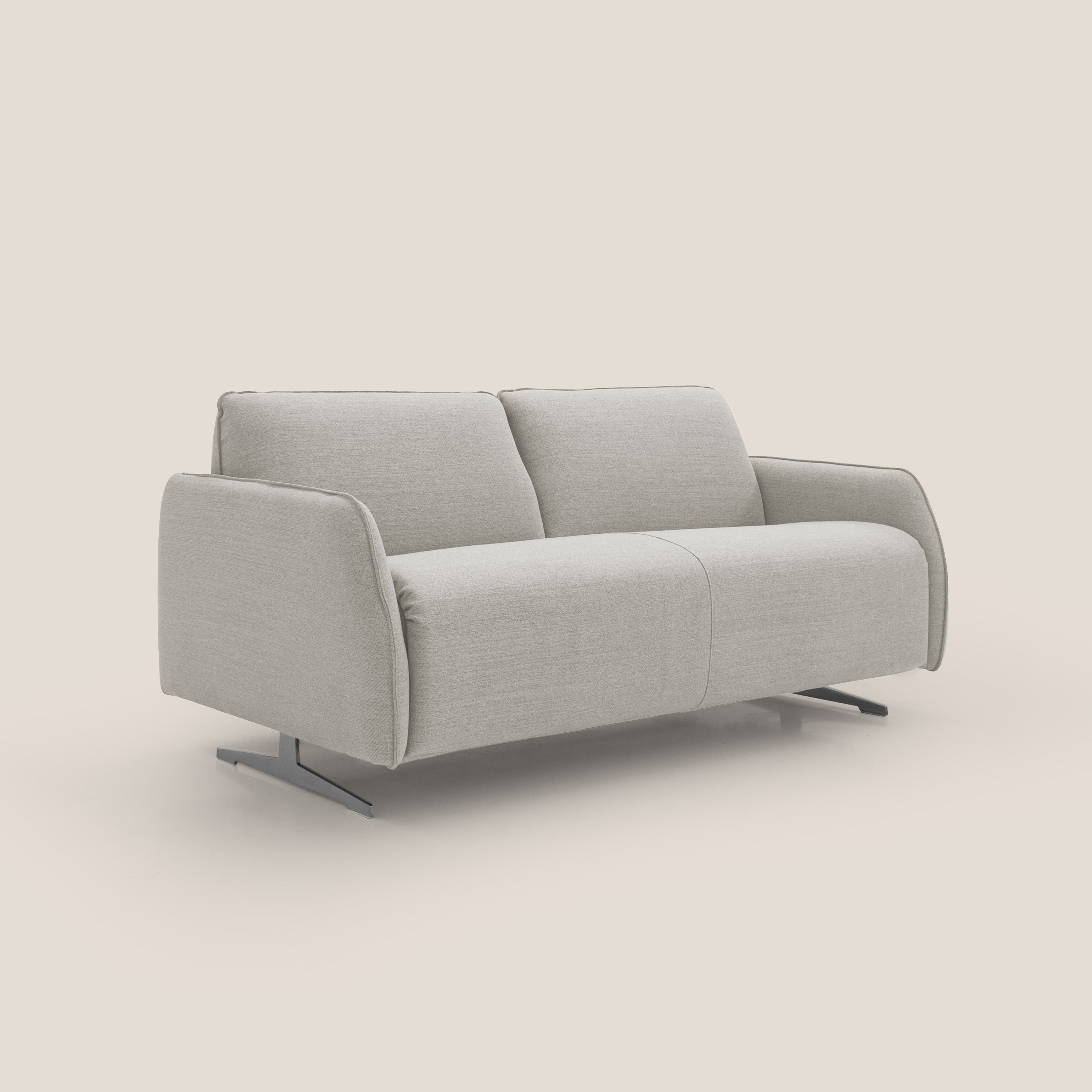 Texas Divano letto matrimoniale moderno in tessuto impermeabile T19 panna - divani.store