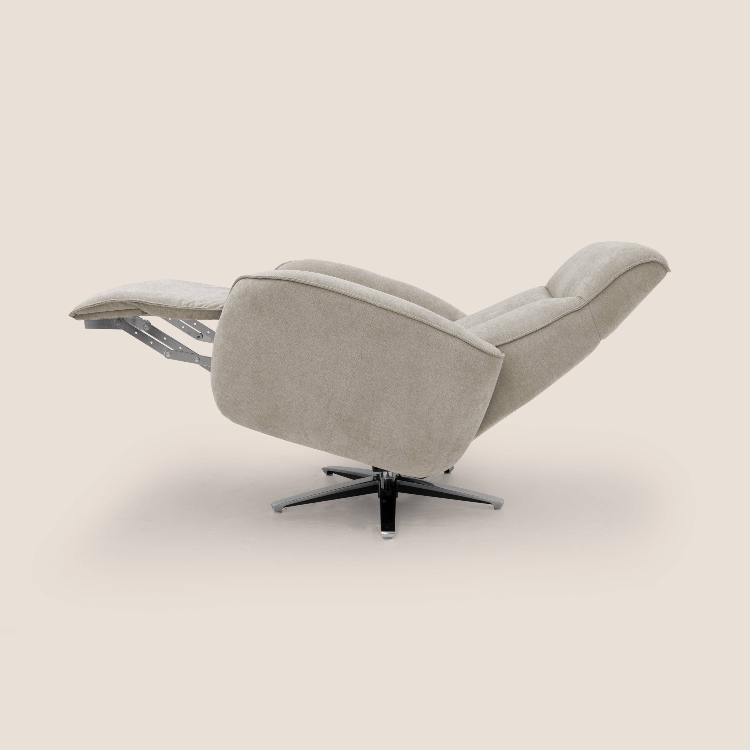 EVA Poltroncina RELAX in morbido tessuto impermeabile T02 panna - divani.store