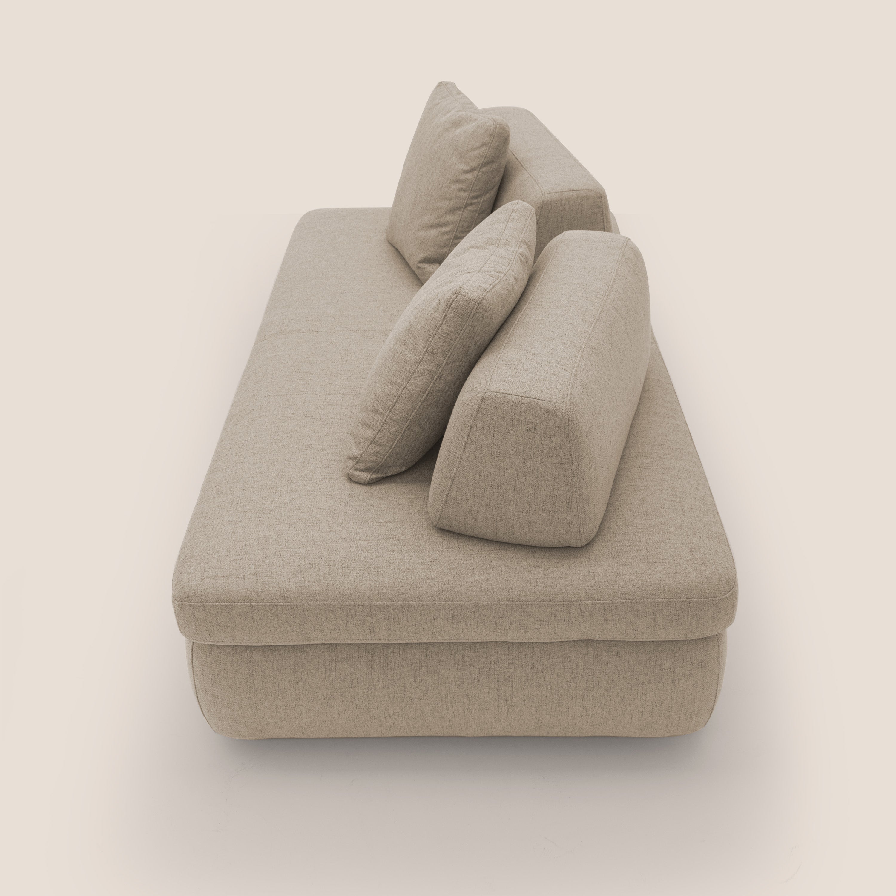 Gransasso Divano letto matrimoniale dal DESIGN innovativo in tessuto impermeabile T03 beige - divani.store