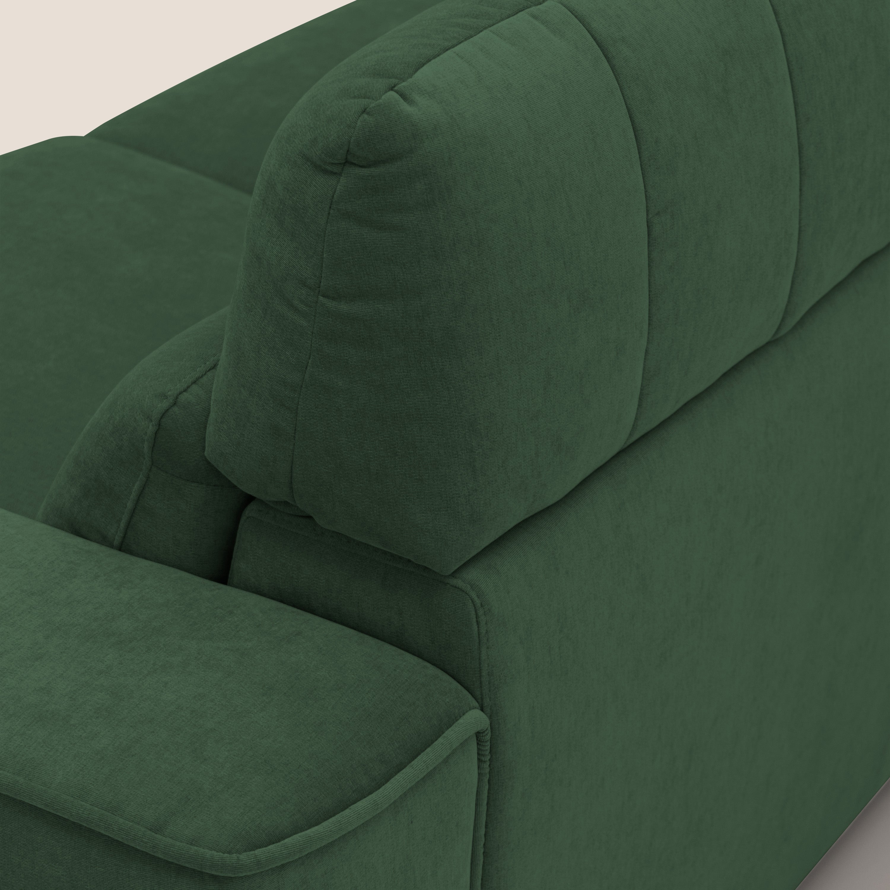 Clark Divano modulare 3 sedute con opzione relax elettrico in tessuto smacchiabile impermeabile T17 verde - divani.store