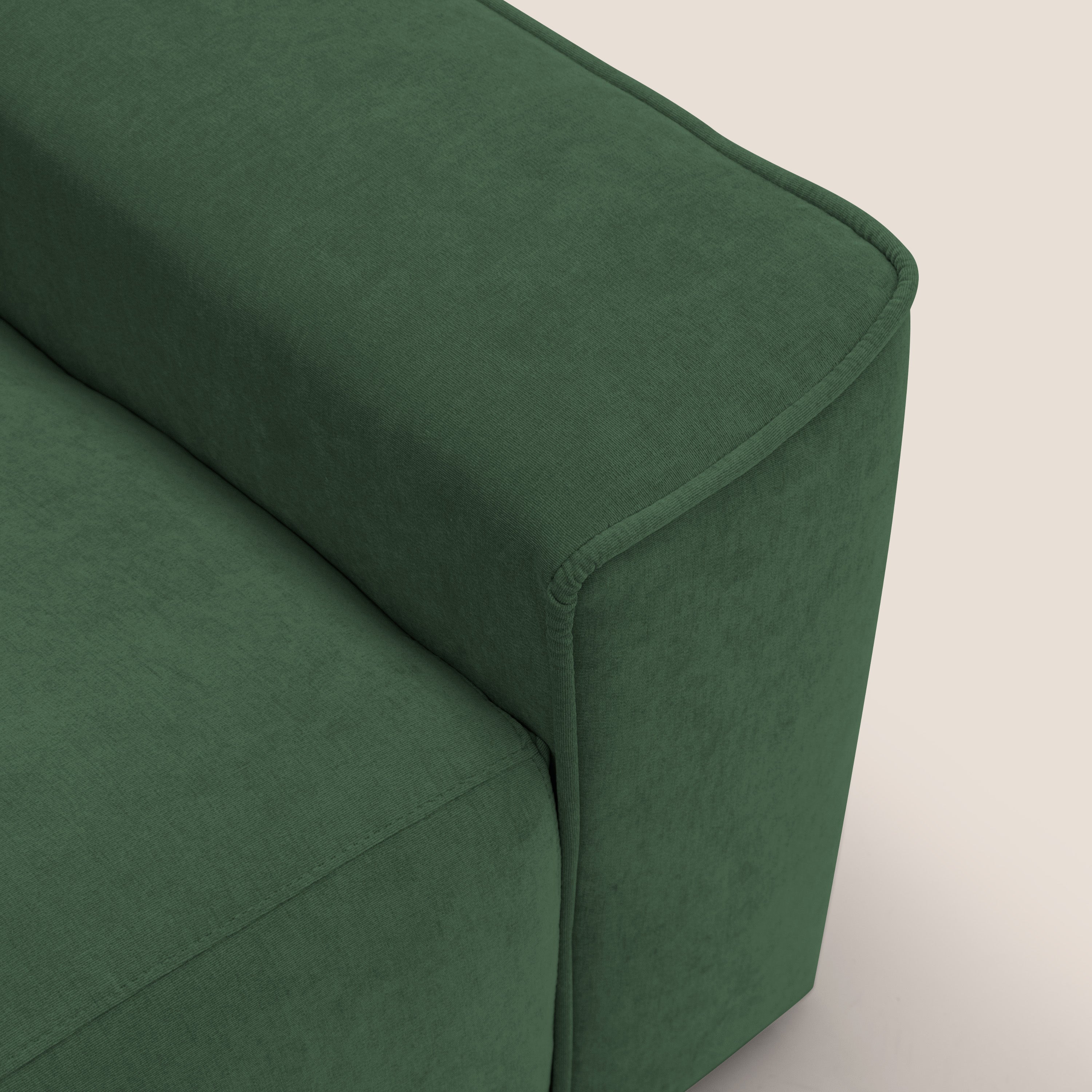 Clark Divano modulare 3 sedute con opzione relax elettrico in tessuto smacchiabile impermeabile T17 verde - divani.store