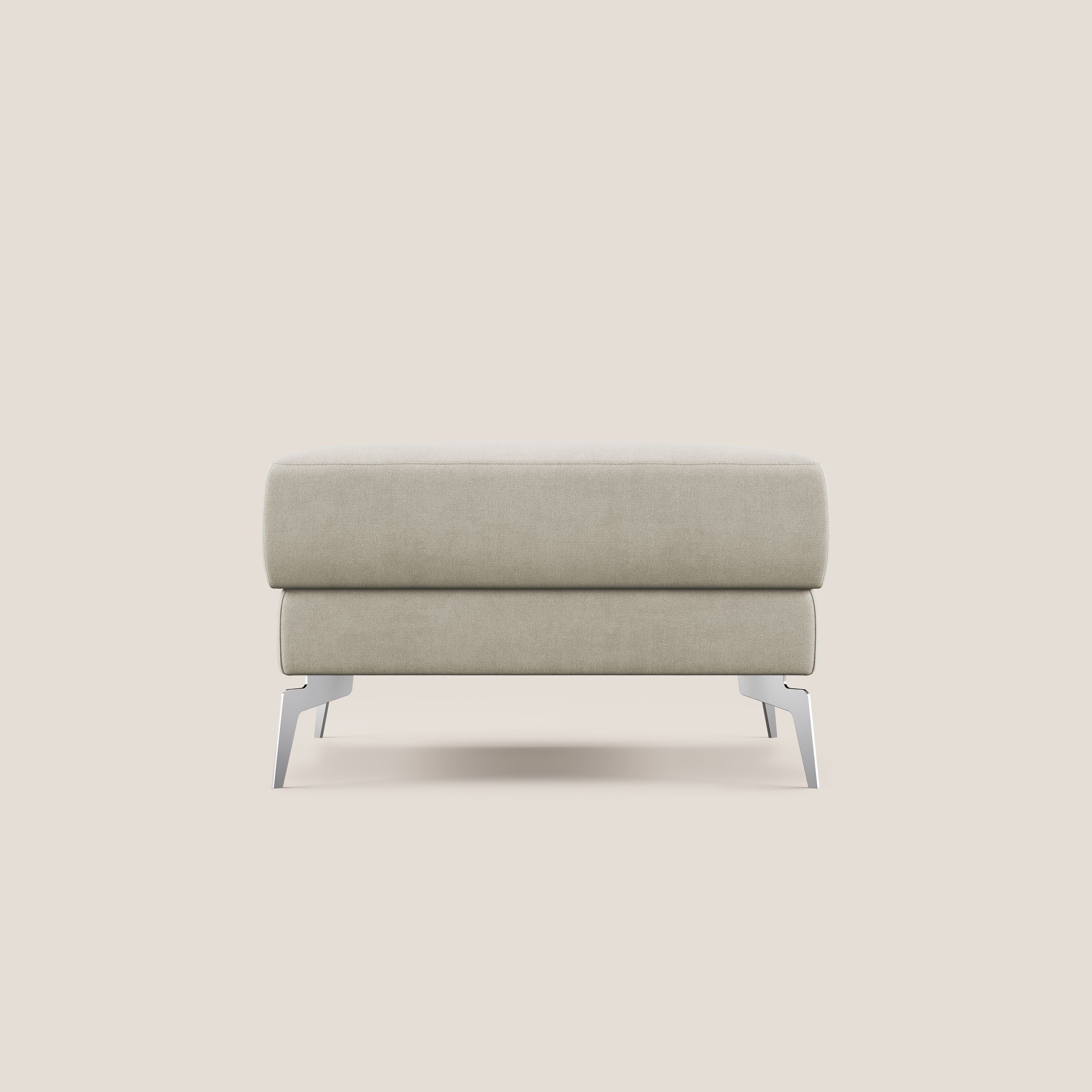 Star Pouf con piedini alti in tessuto impermeabile T02 panna - divani.store