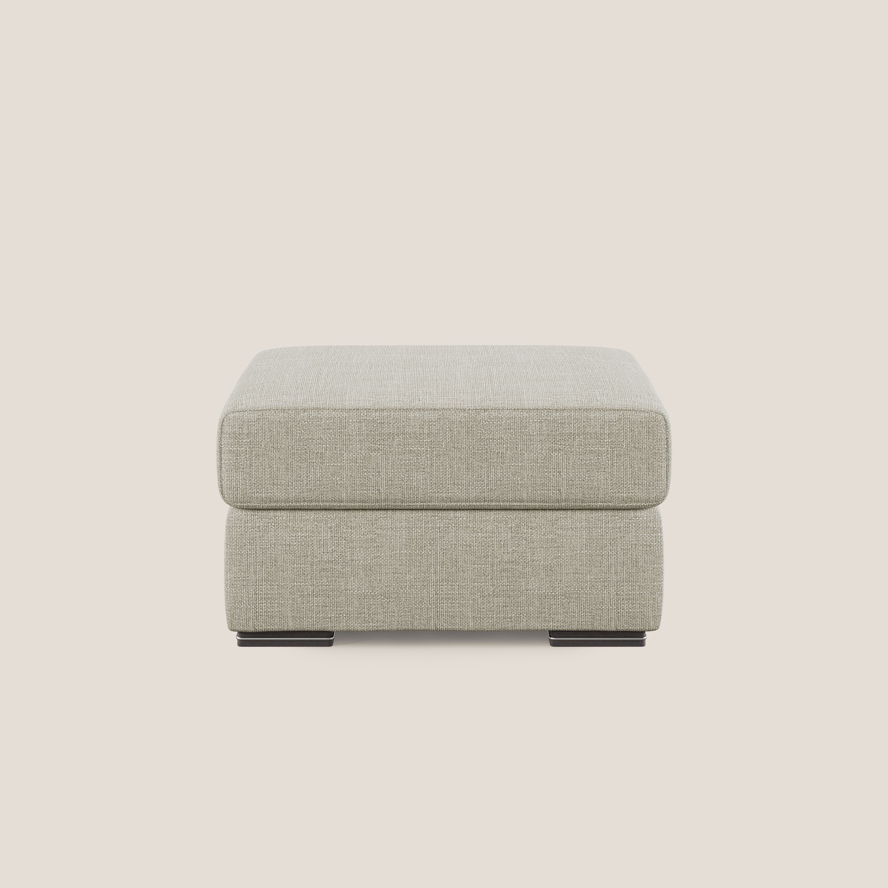 Sun pouf apribile contenitore in tessuto impermeabile morbido intreccio T06 panna - divani.store