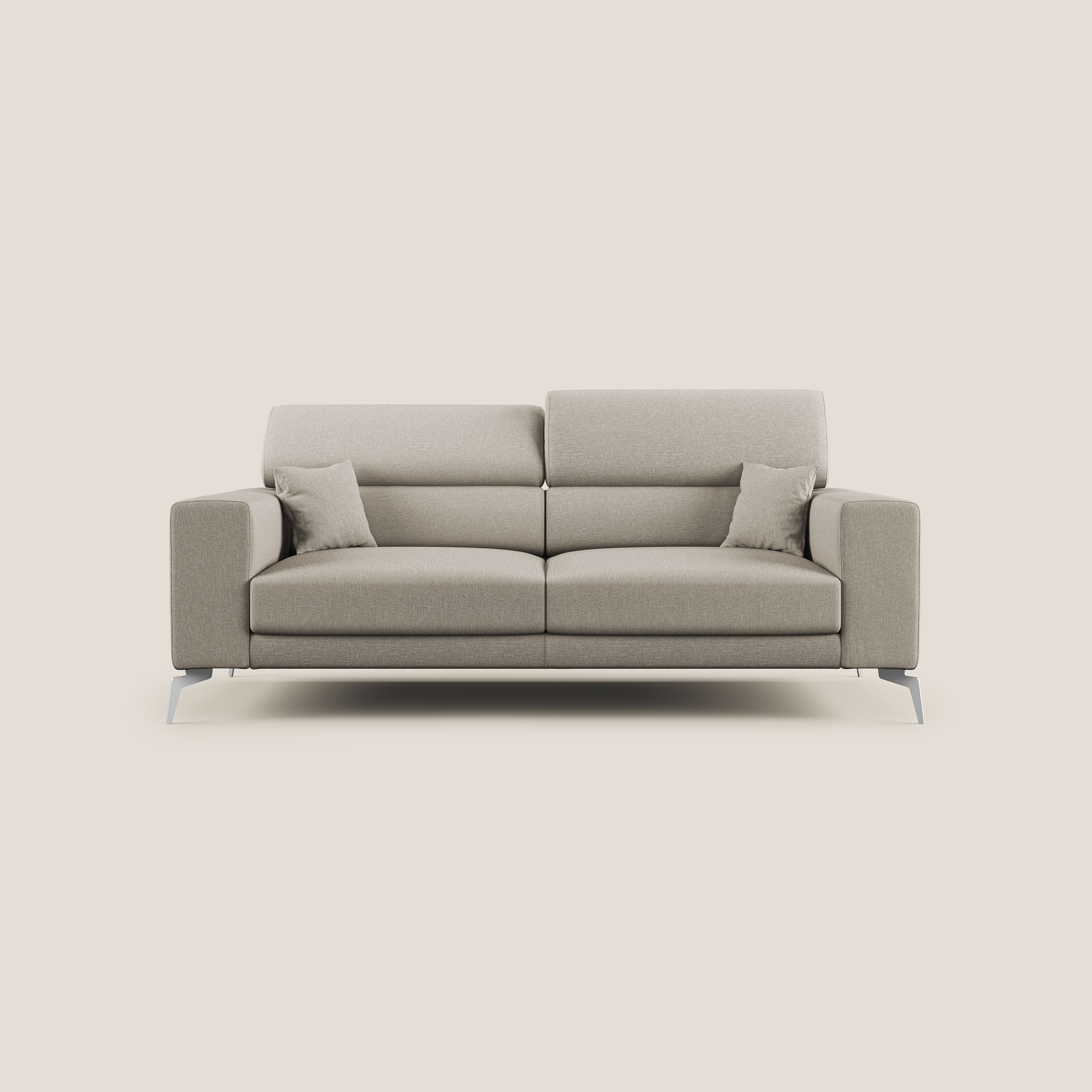 Blade Divano con poggiatesta reclinabili in tessuto impermeabile misto cotone T13 panna - divani.store