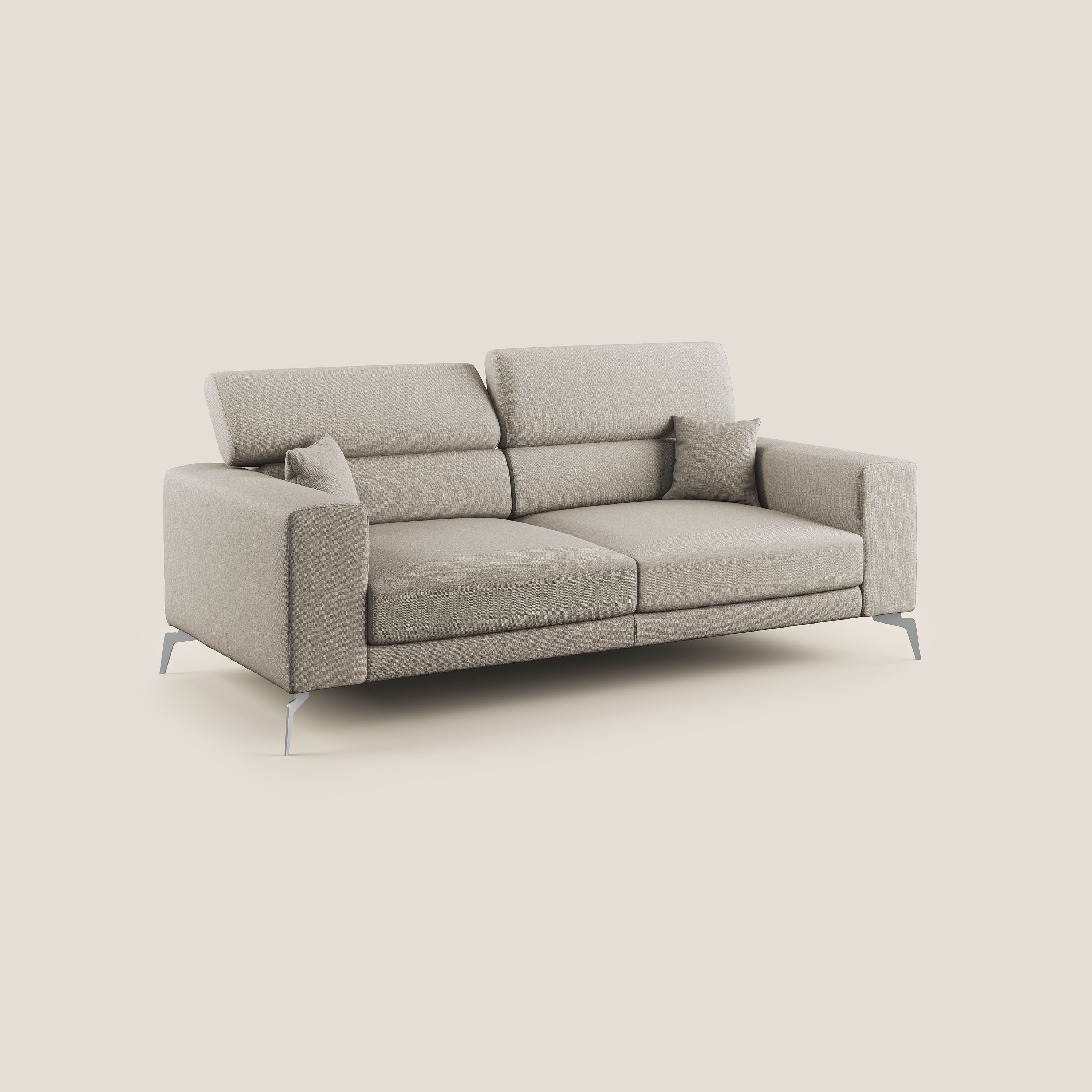 Blade Divano con poggiatesta reclinabili in tessuto impermeabile misto cotone T13 panna - divani.store