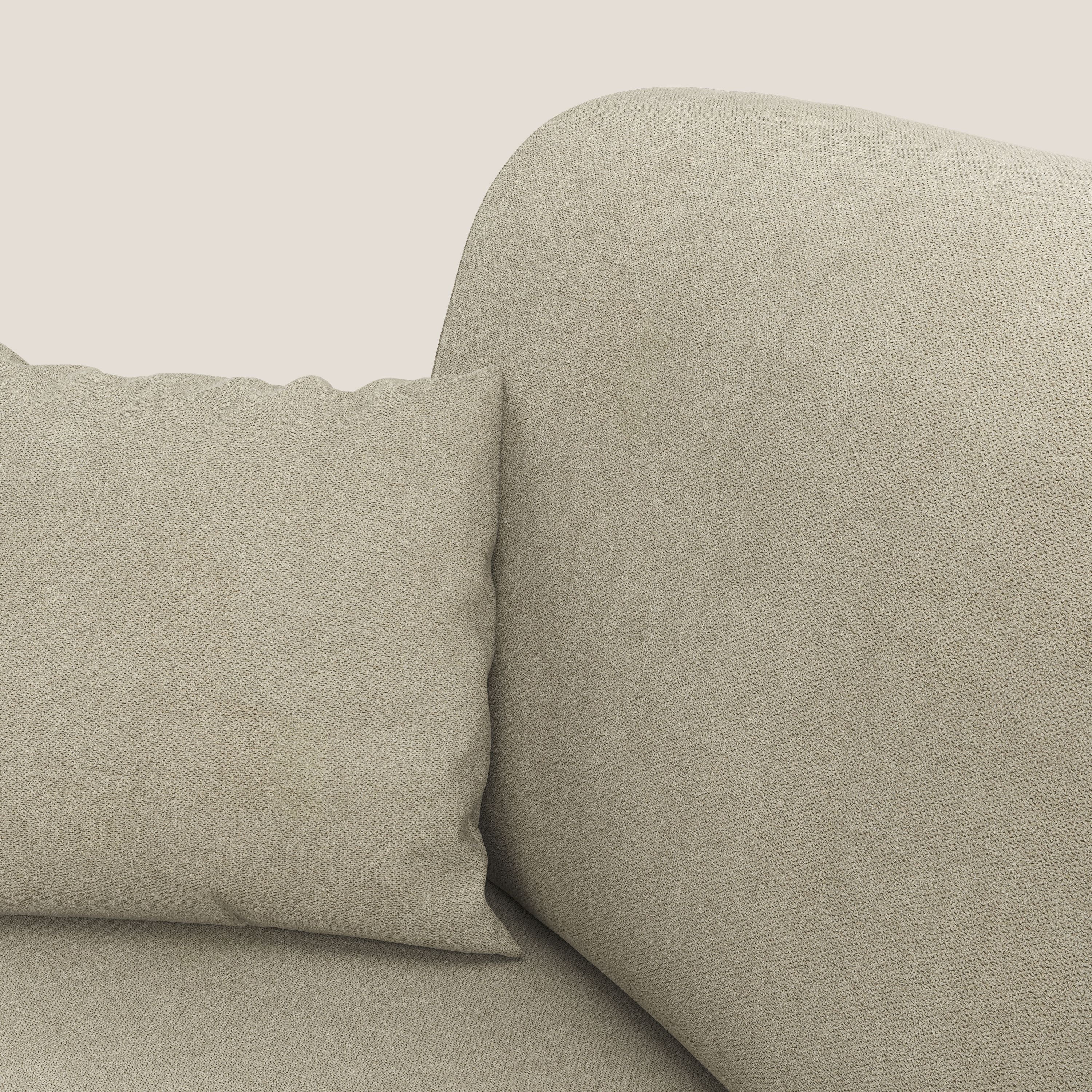 Kafka divano letto angolare in morbido tessuto impermeabile T02 panna - divani.store