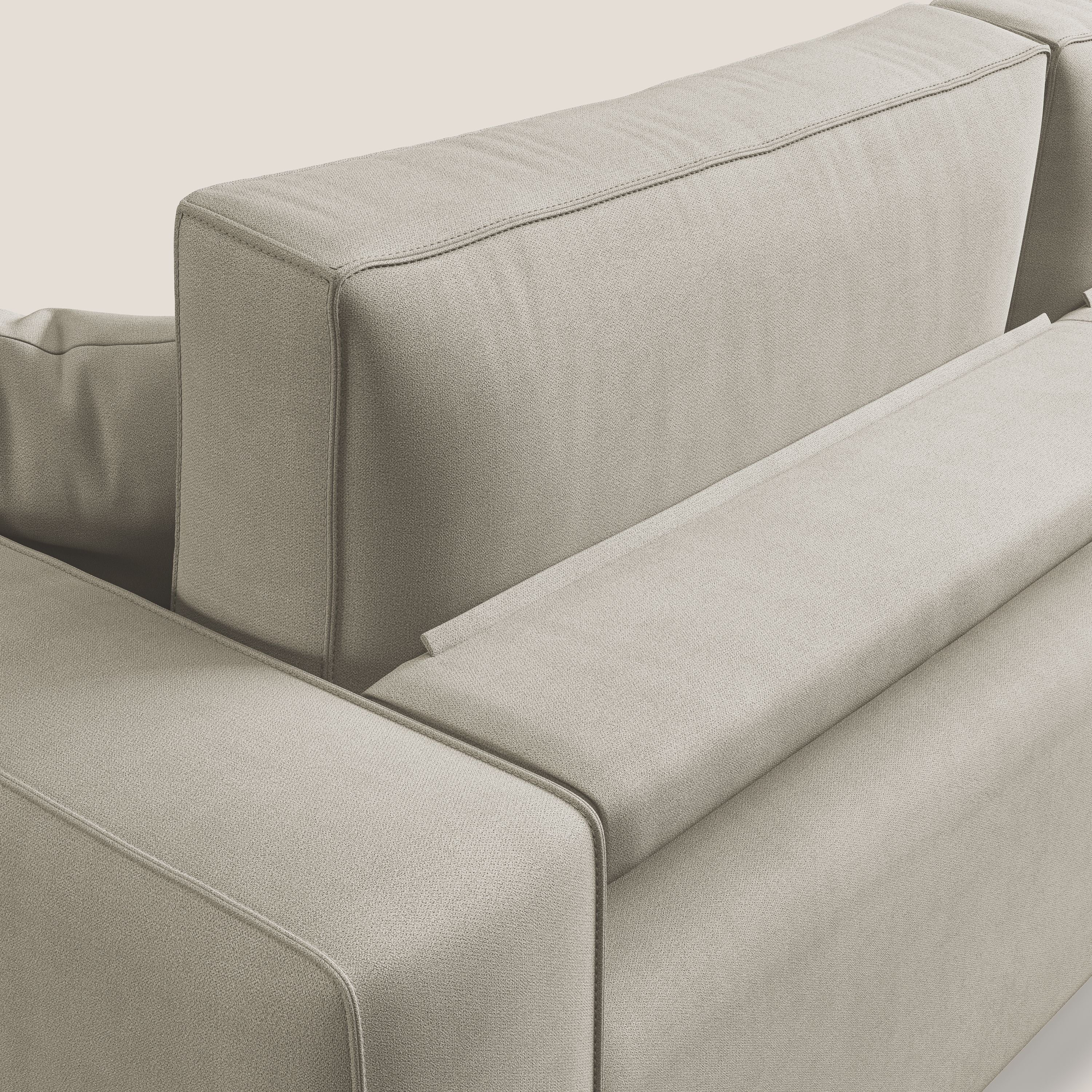 Morfeo divano con sedute estraibili in morbido tessuto impermeabile T02 panna - divani.store