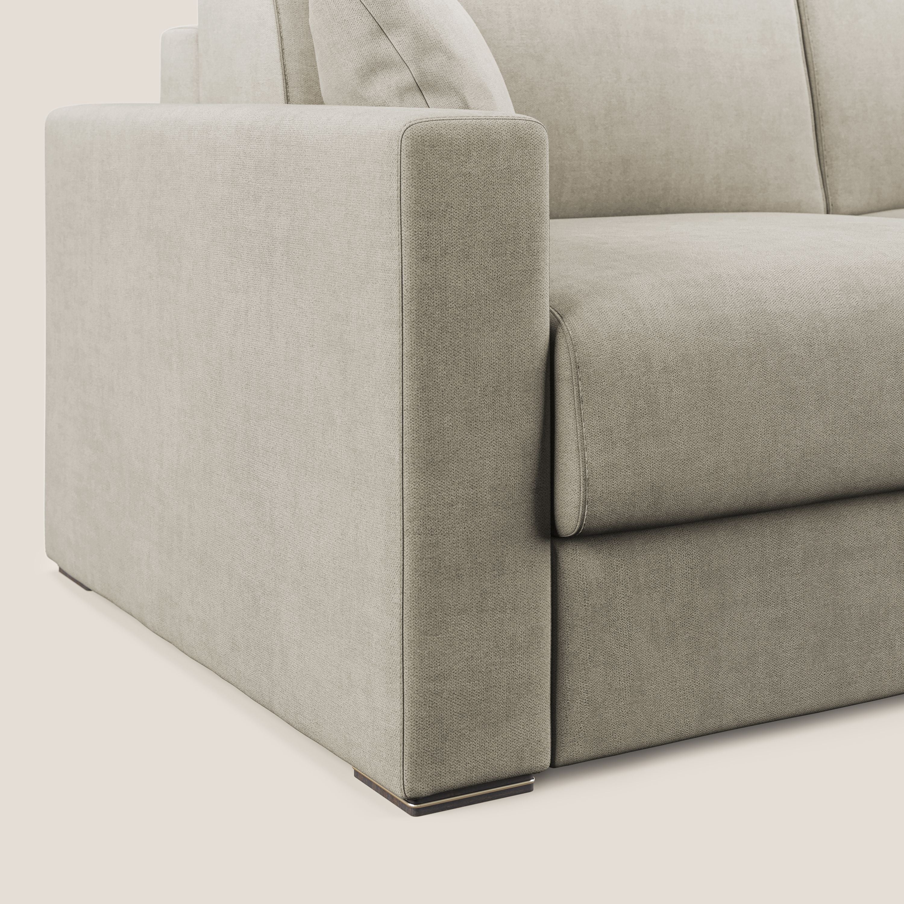 Best Divano letto matrimoniale in tessuto impermeabile T02 panna - divani.store