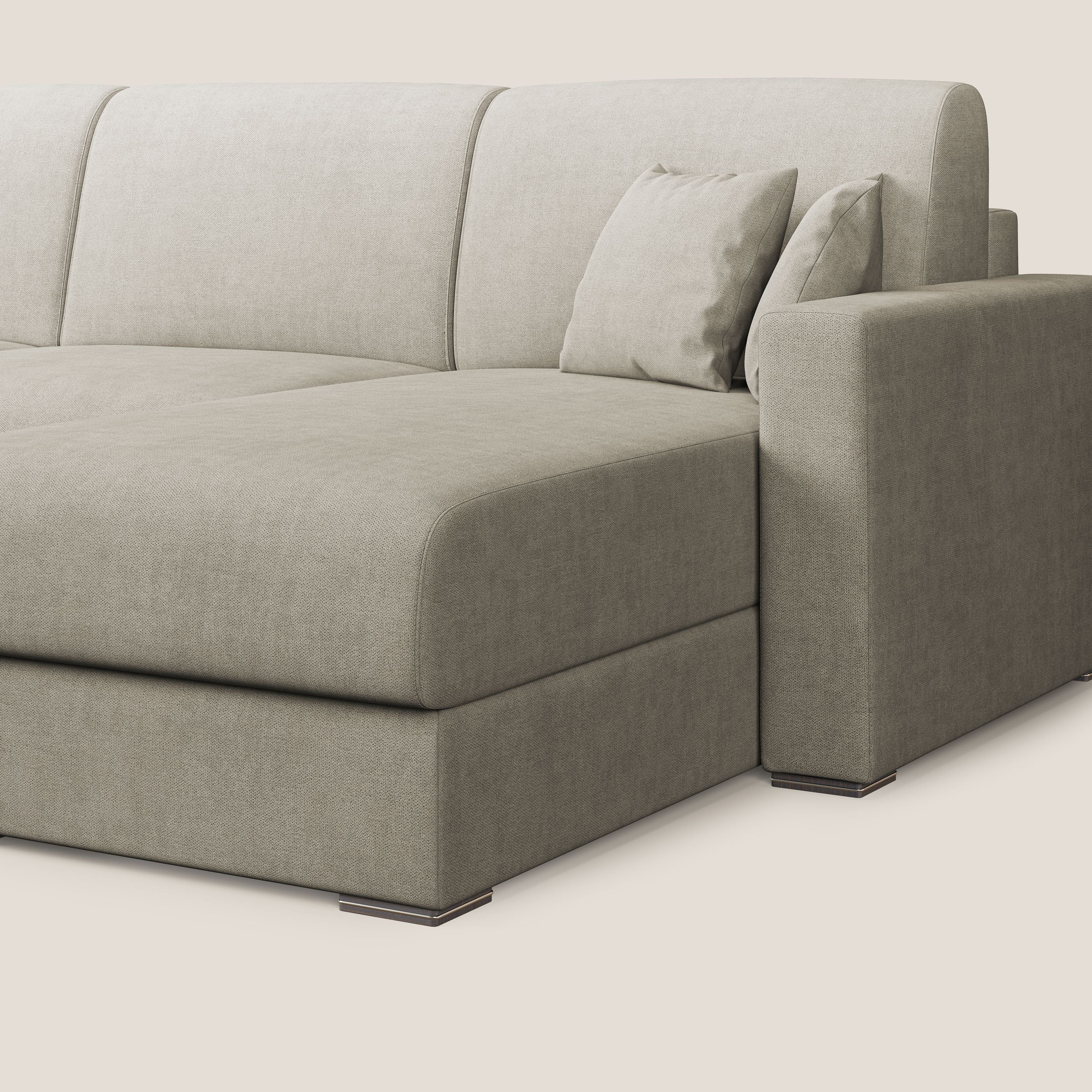 Best Divano letto angolare in tessuto impermeabile T02 panna - divani.store