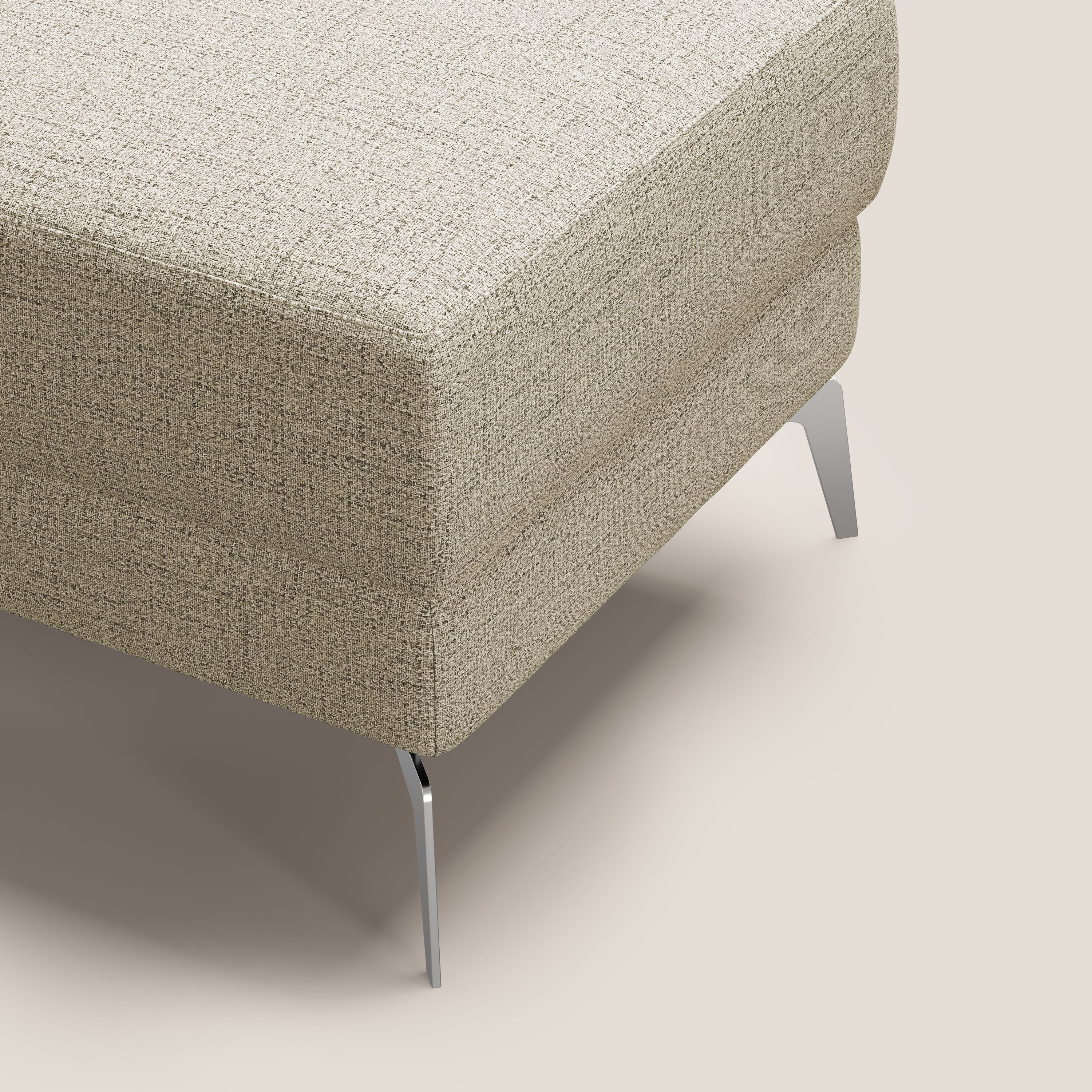 Star Pouf con piedini alti in tessuto impermeabile fiammato T03 beige - divani.store