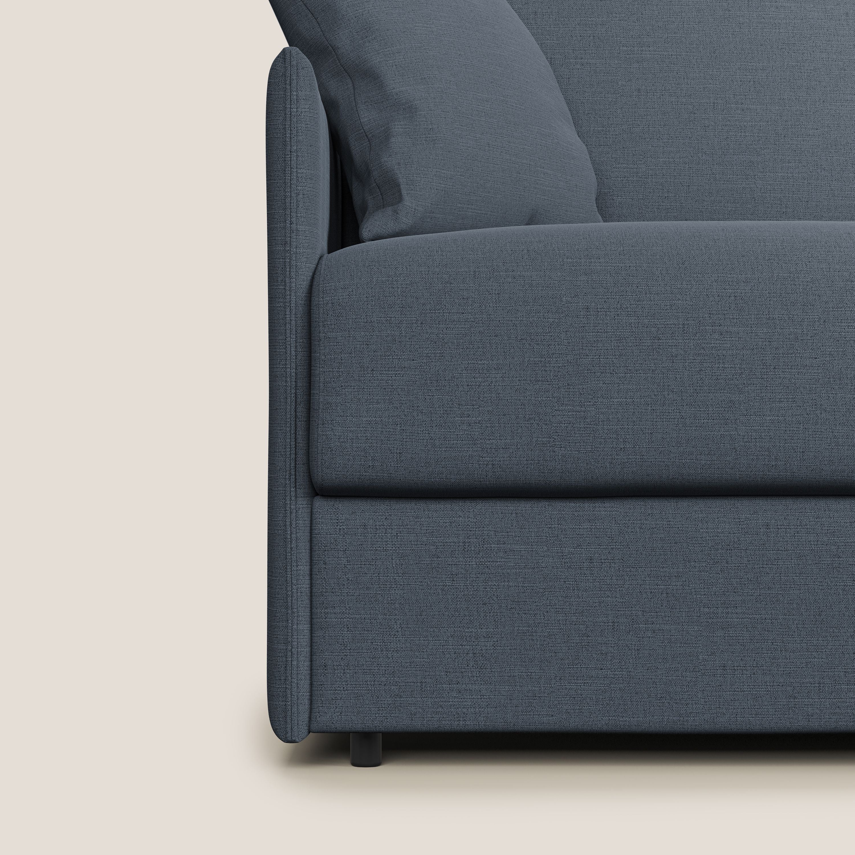 Evans Divano letto in tessuto Ecosostenibile blu - divani.store