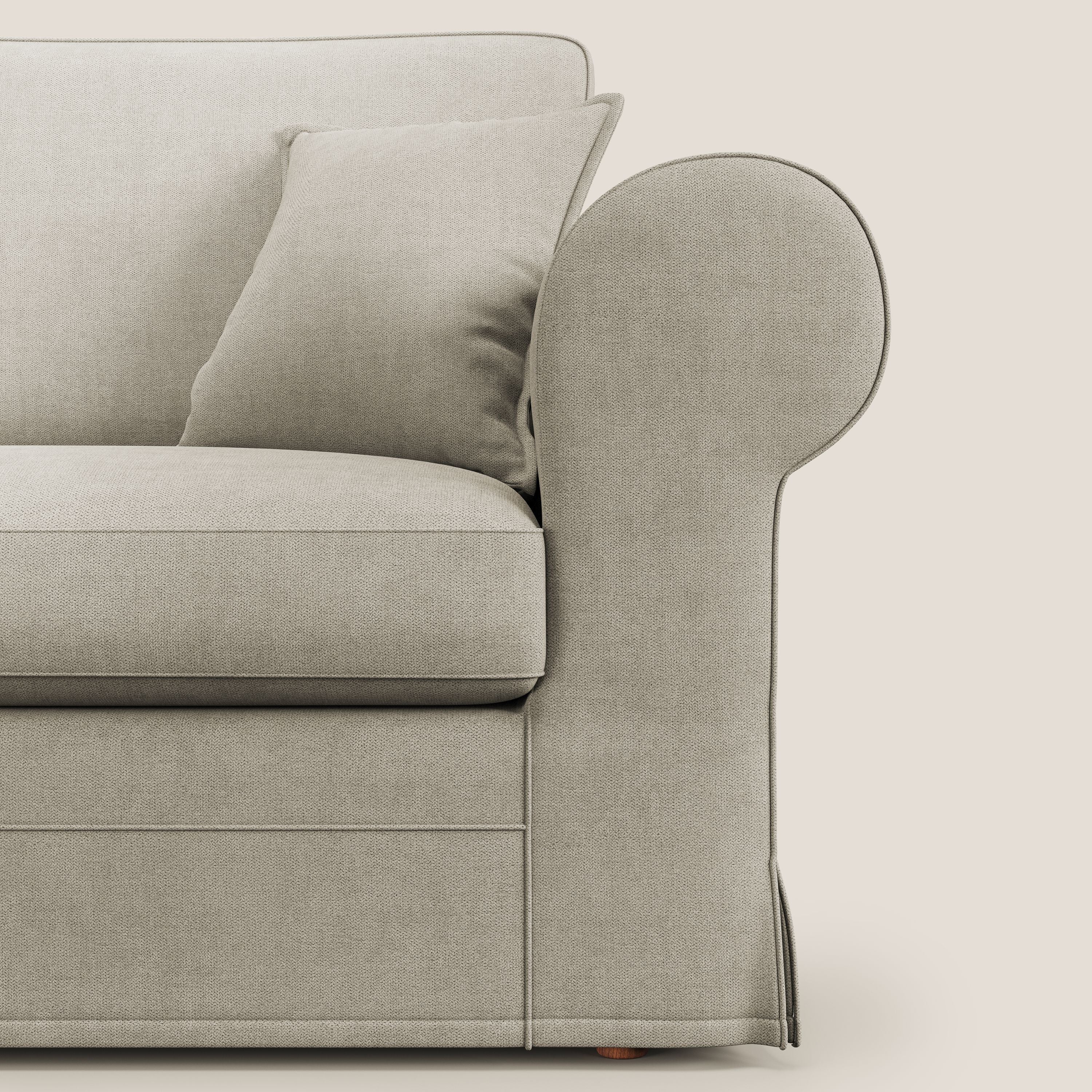 Lady divano classico in piuma d'oca realizzato con tessuto impermeabile T02 panna - divani.store