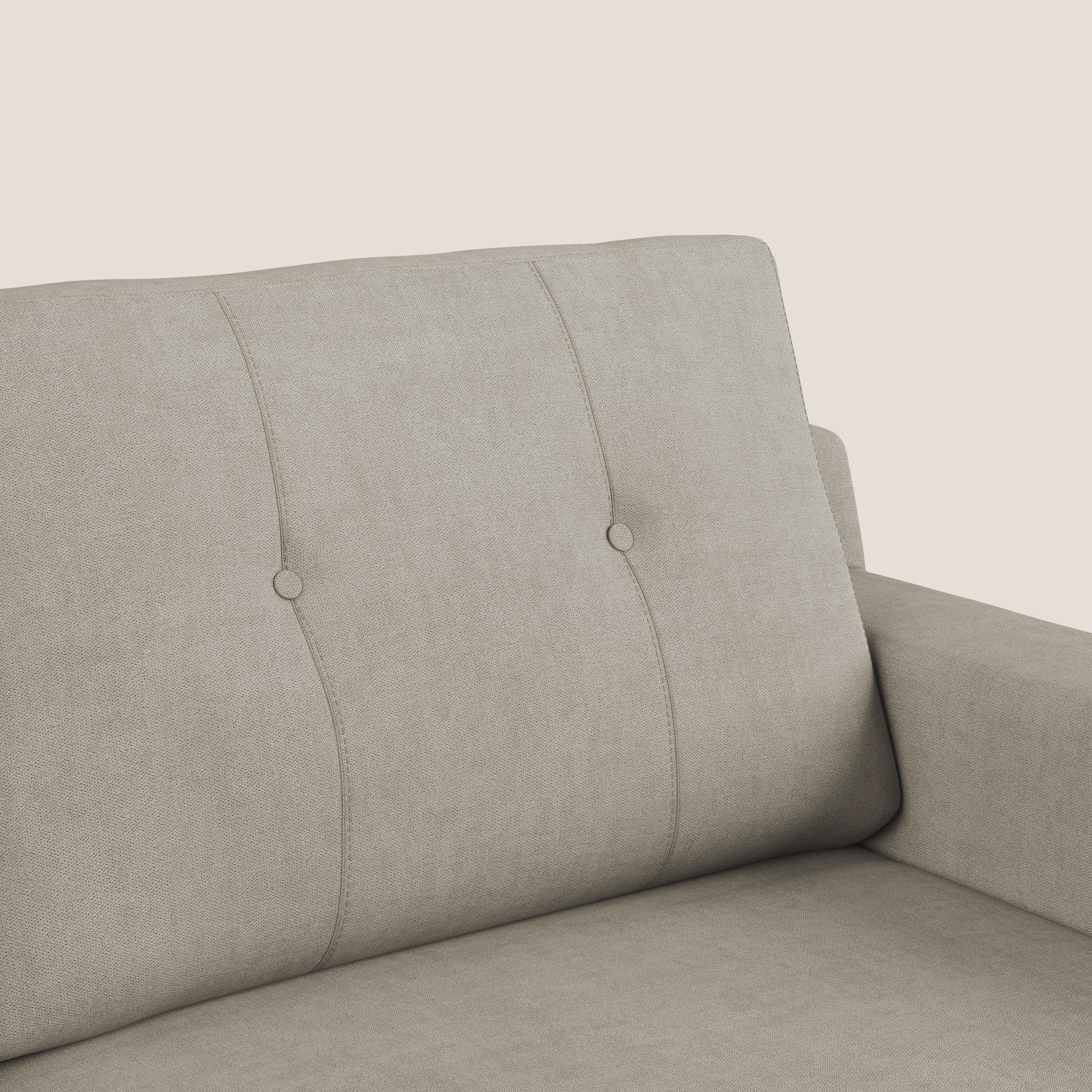 Danish divano moderno in tessuto morbido impermeabile T02 panna - divani.store