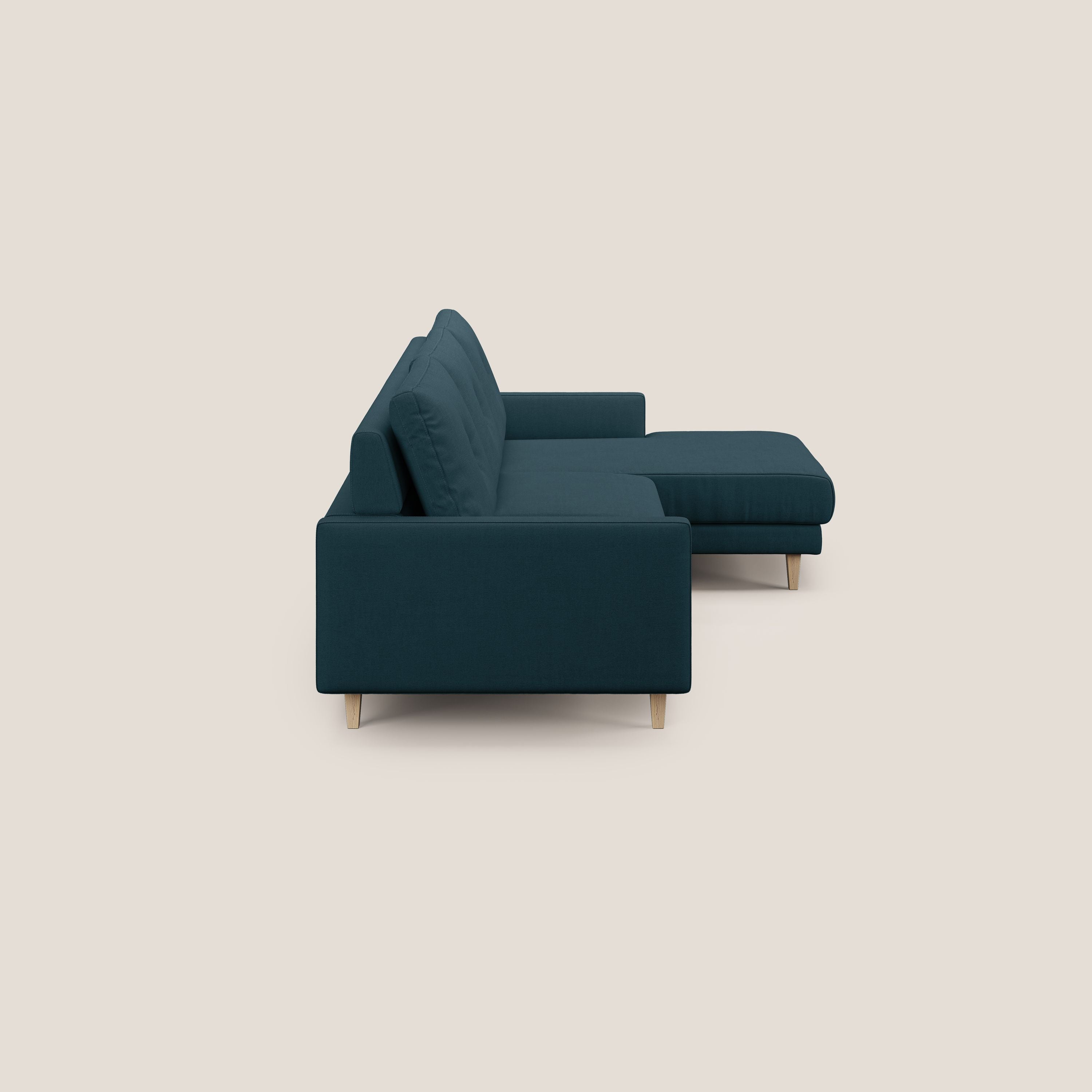 Matisse Divano angolare con sedute scorrevoli in tessuto morbido smacchiabile T17 - divani.store