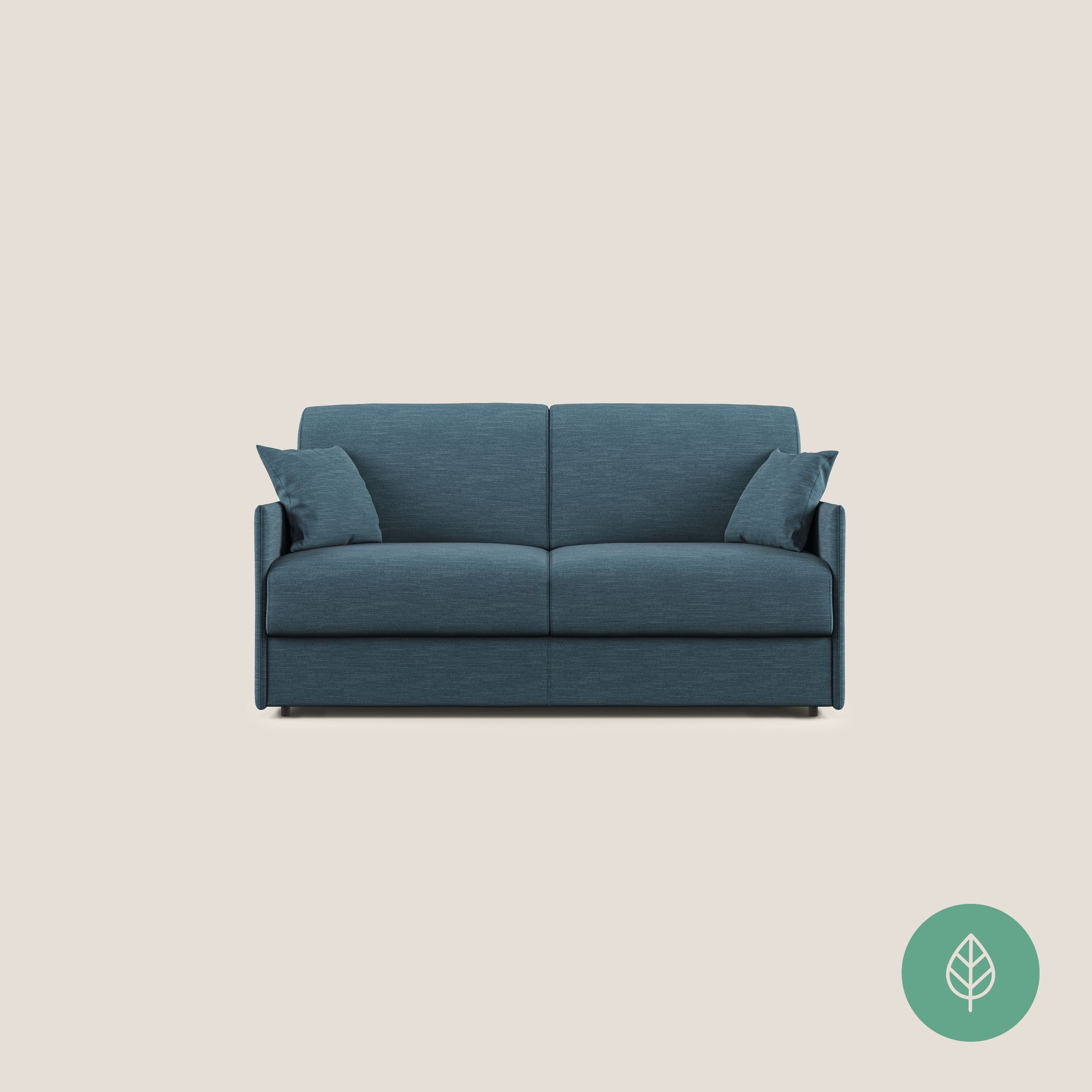 Evans Divano letto in tessuto Ecosostenibile petrolio - divani.store