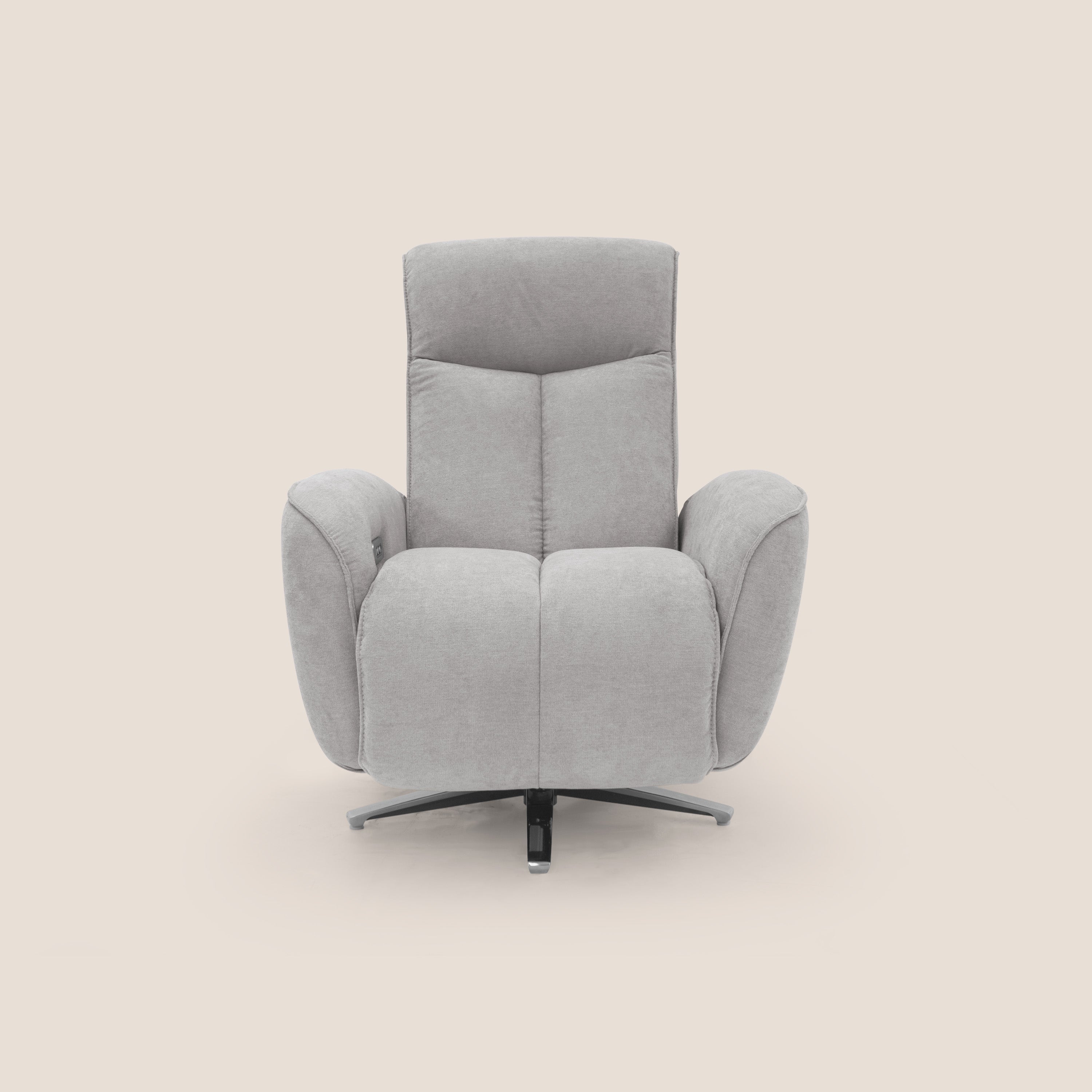 EVA Poltroncina RELAX in morbido tessuto impermeabile T02 grigio chiaro - divani.store