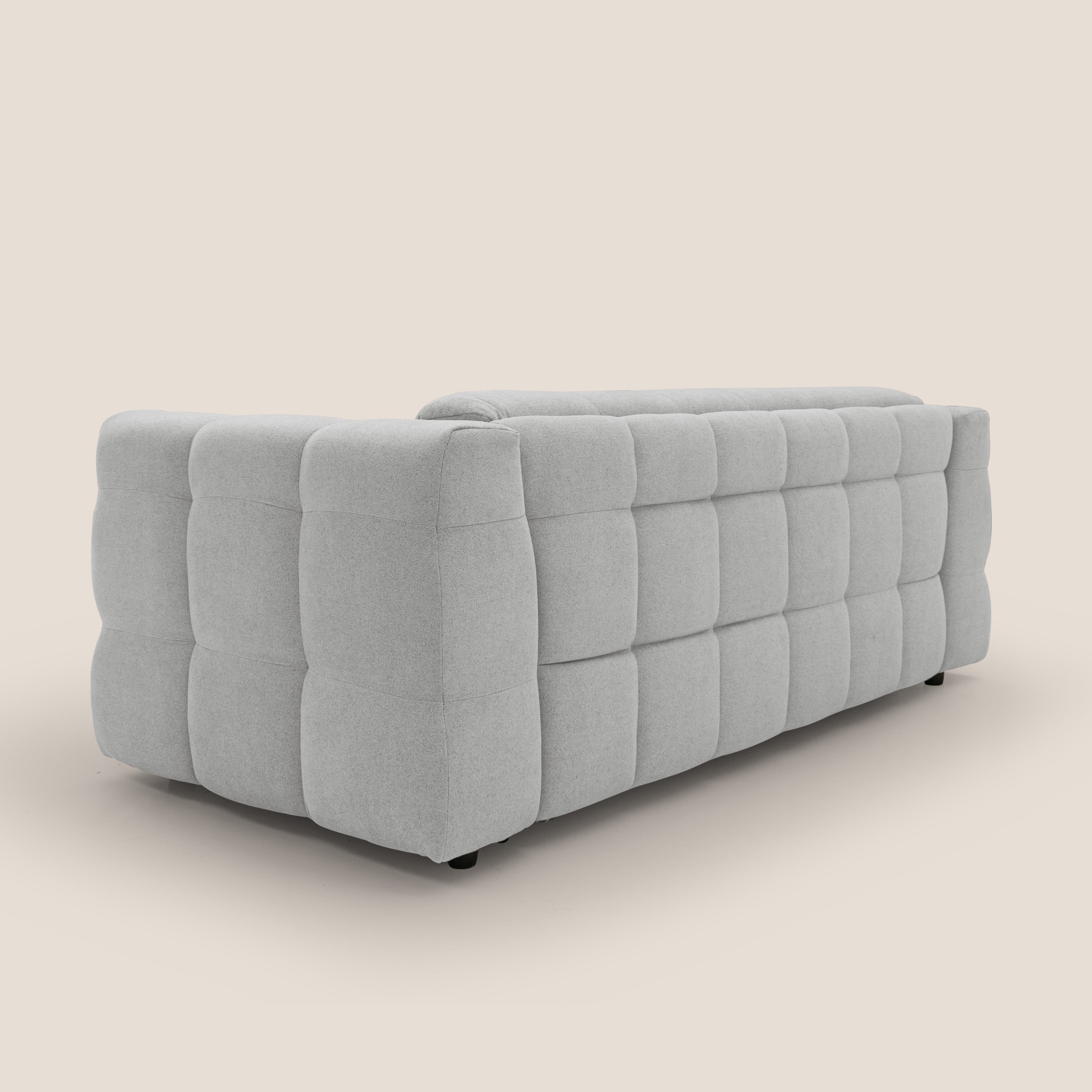 Tender Divano letto matrimoniale dal design innovativo in tessuto bouclet impermeabile T07 grigio - divani.store