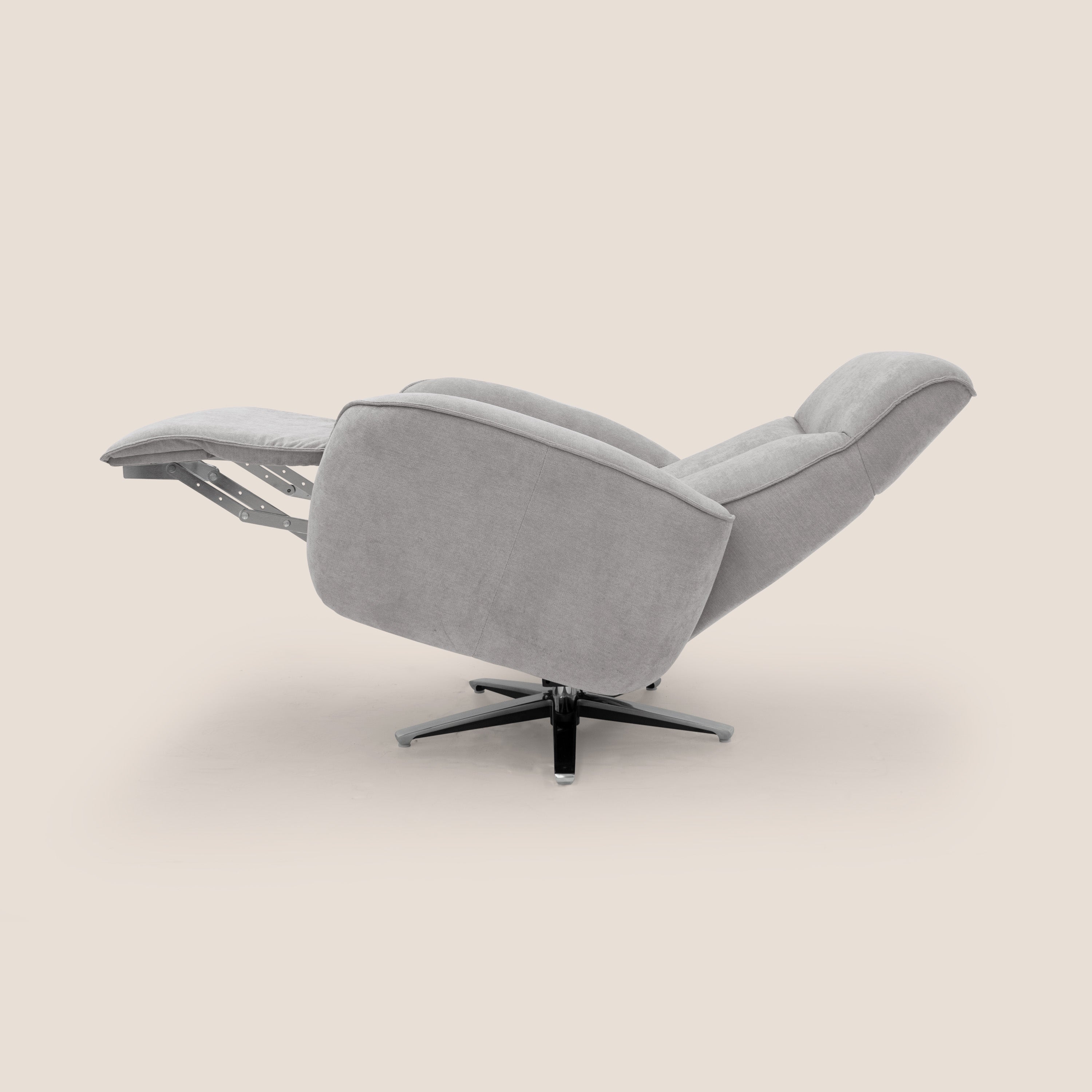 EVA Poltroncina RELAX in morbido tessuto impermeabile T02 grigio chiaro - divani.store