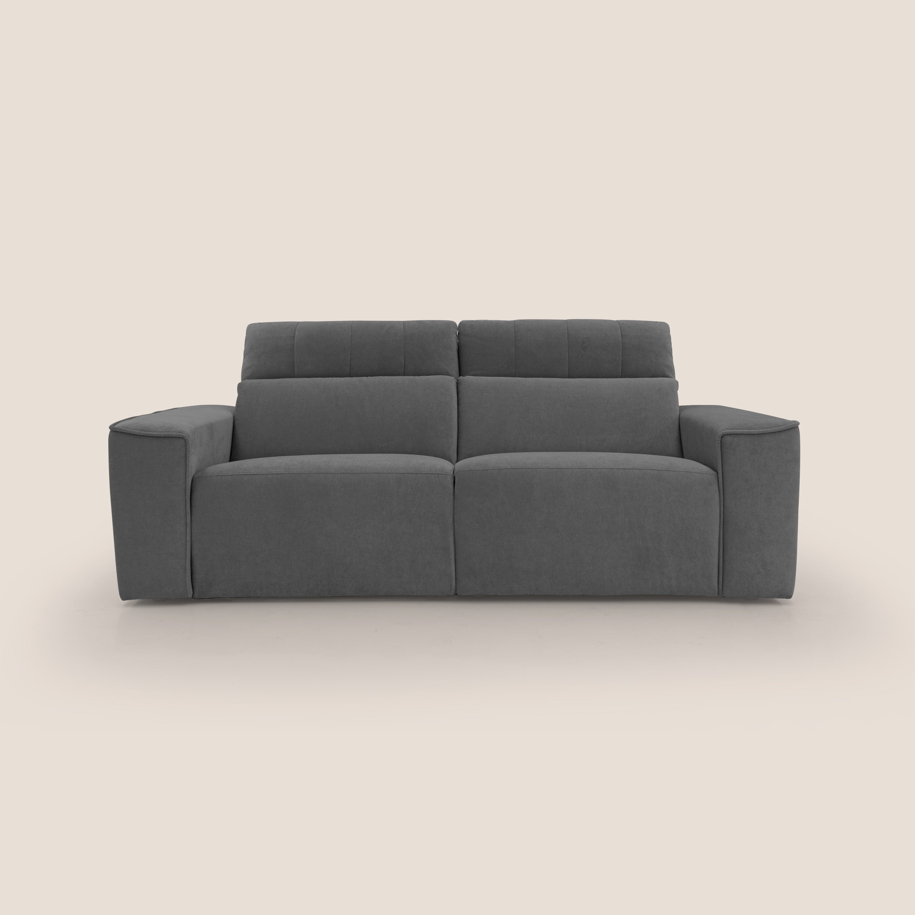 Clark Divano modulare con opzione relax elettrico in tessuto smacchiabile impermeabile T17 antracite - divani.store