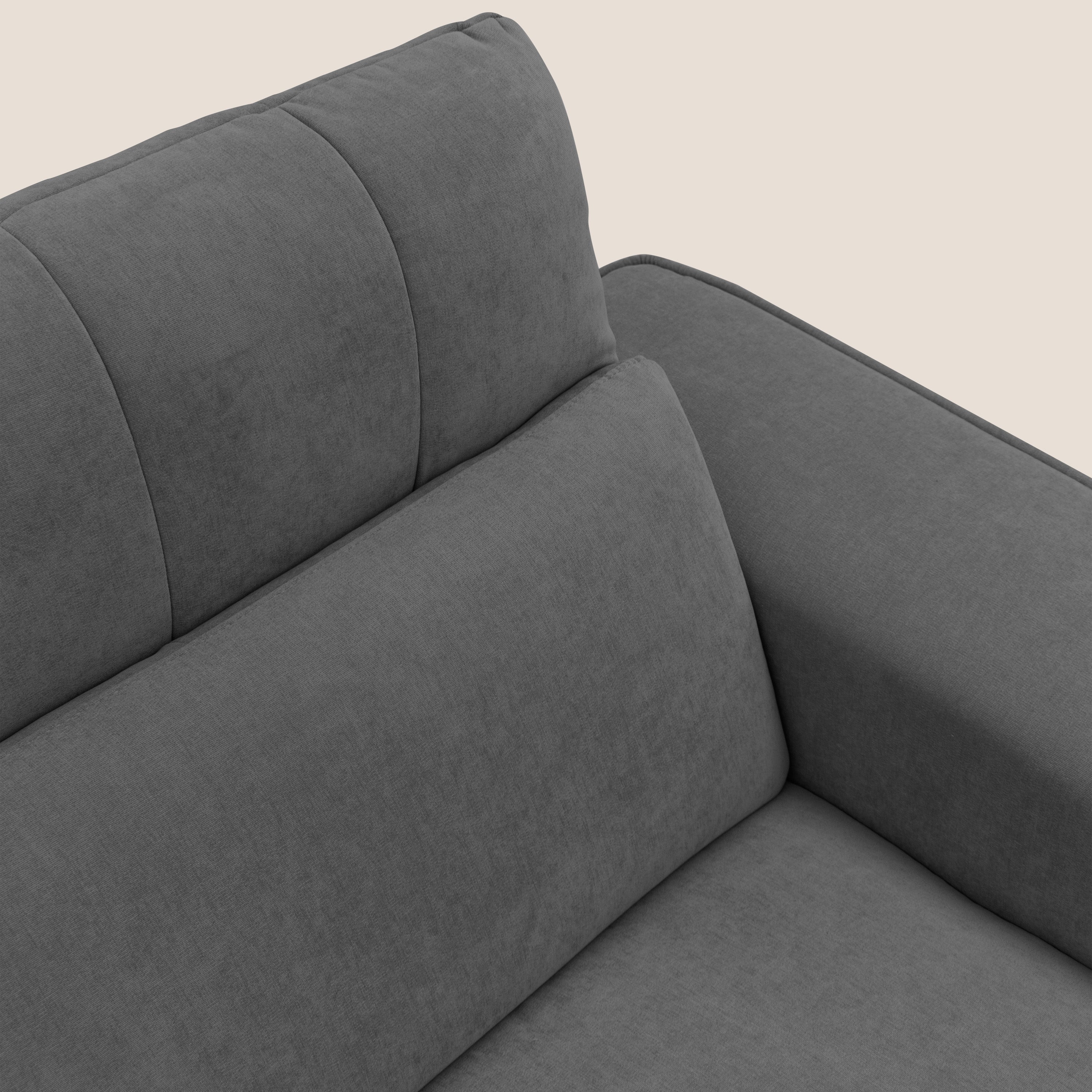 Clark Divano modulare angolare REVERSIBILE con opzione relax elettrico in tessuto smacchiabile impermeabile T17 antracite - divani.store