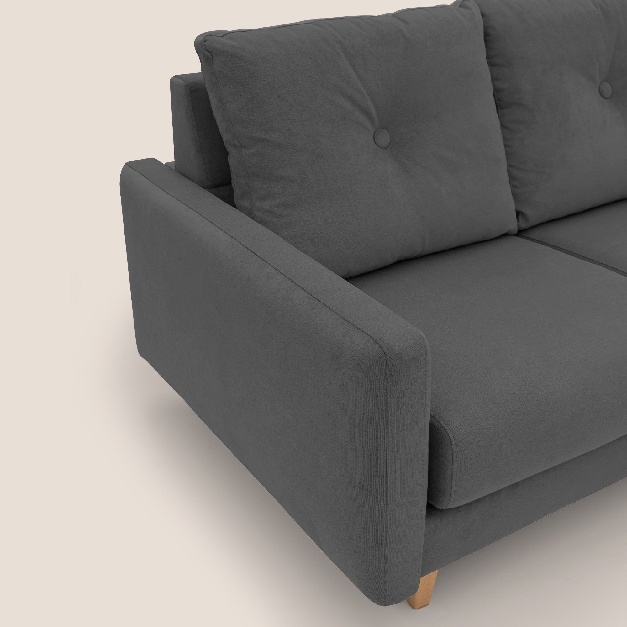 Matisse divano con sedute allungabili e schienali in piuma d'oca in tessuto smacchiabile T17 - divani.store