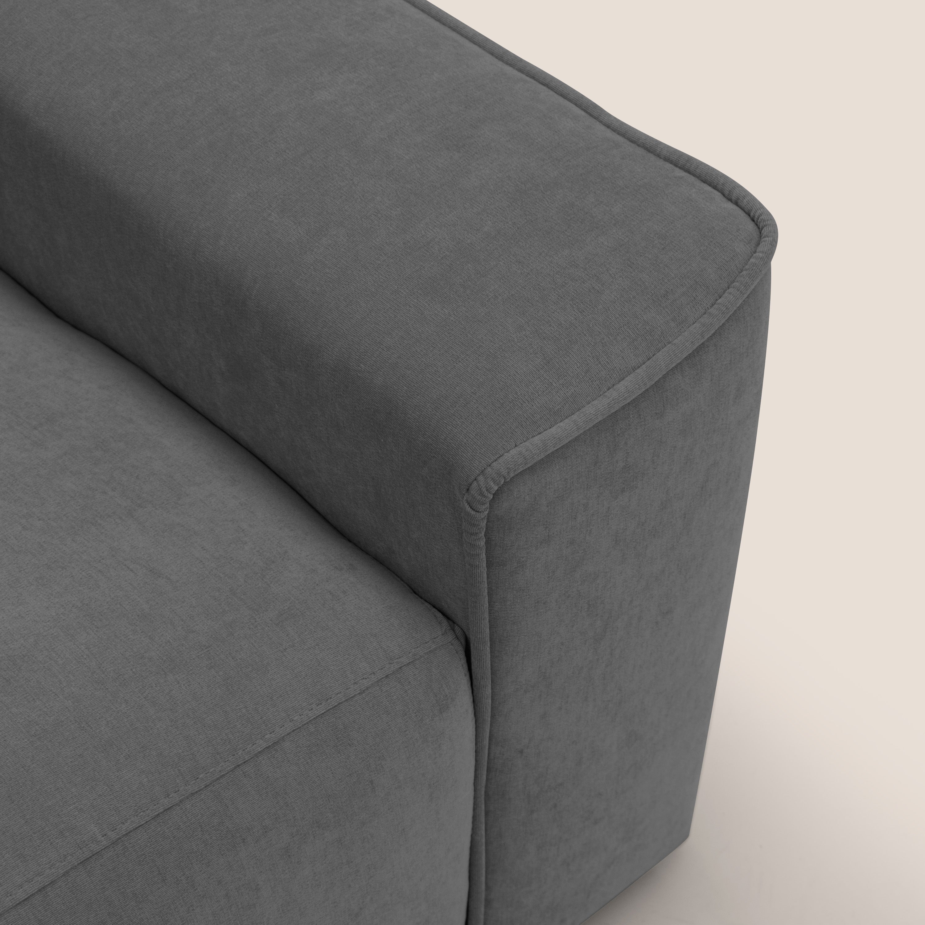 Clark Divano modulare 3 sedute con opzione relax elettrico in tessuto smacchiabile impermeabile T17 antracite - divani.store