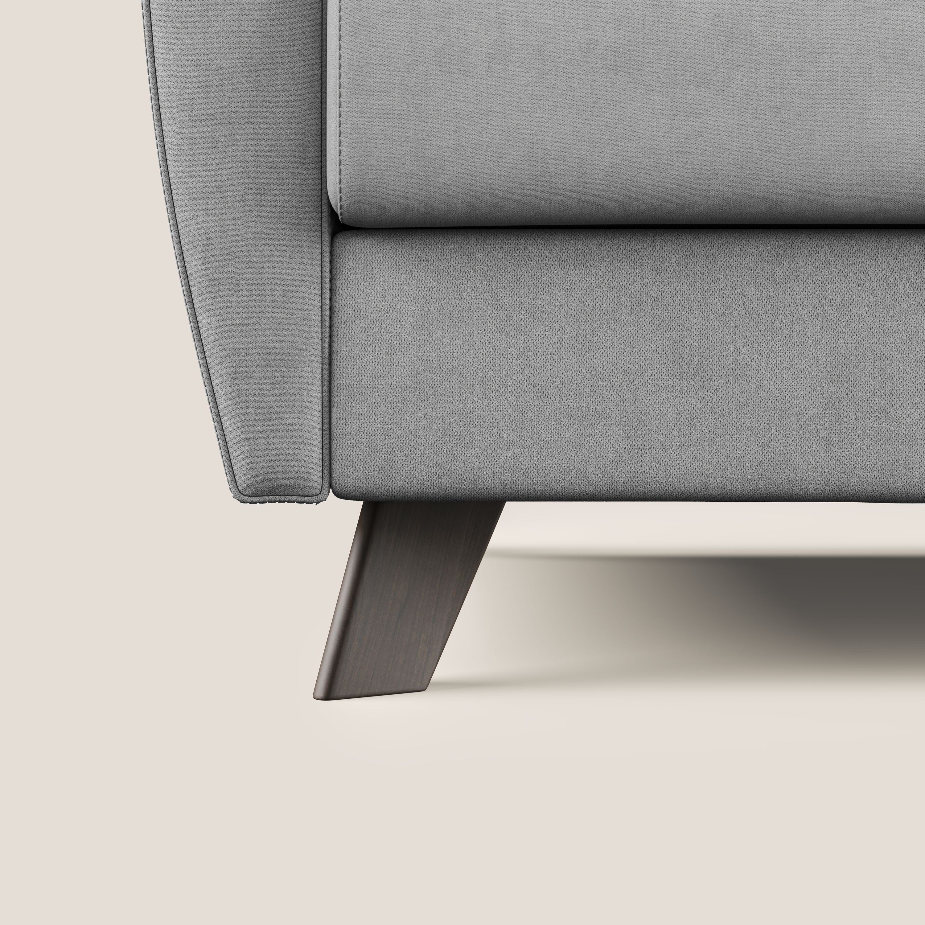 Callisto Divano letto matrimoniale in tessuto morbido impermeabile T02 grigio chiaro - divani.store