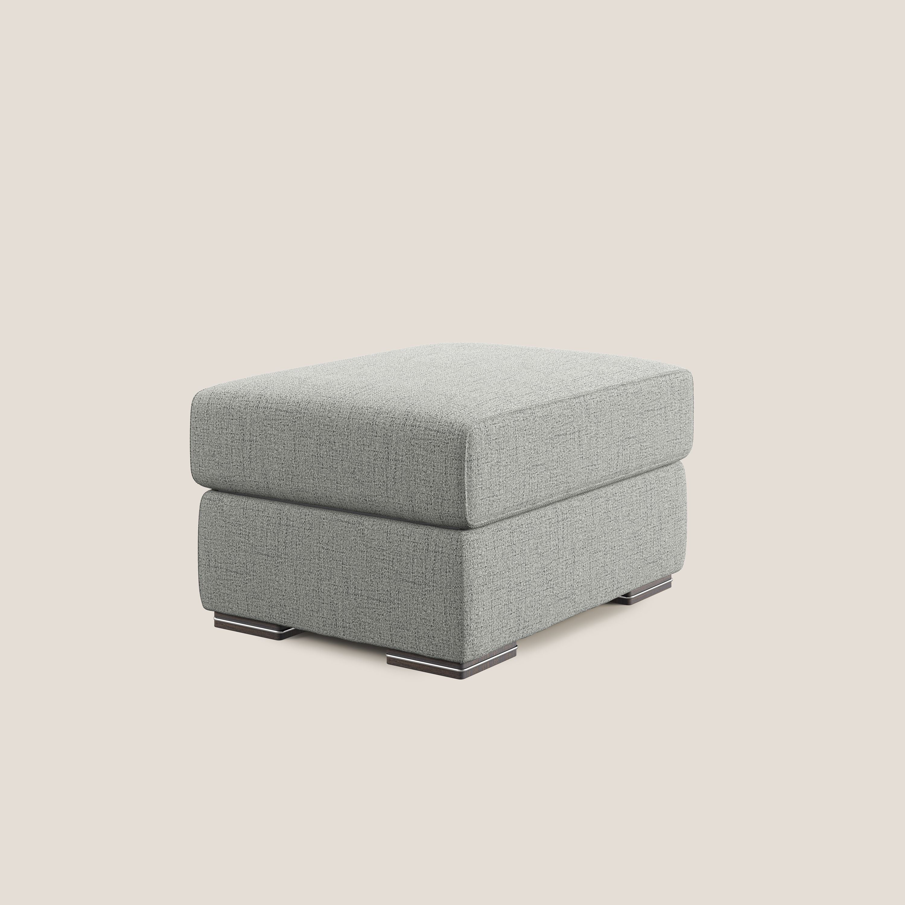 Sun pouf apribile contenitore in tessuto impermeabile fiammato T03 grigio chiaro - divani.store