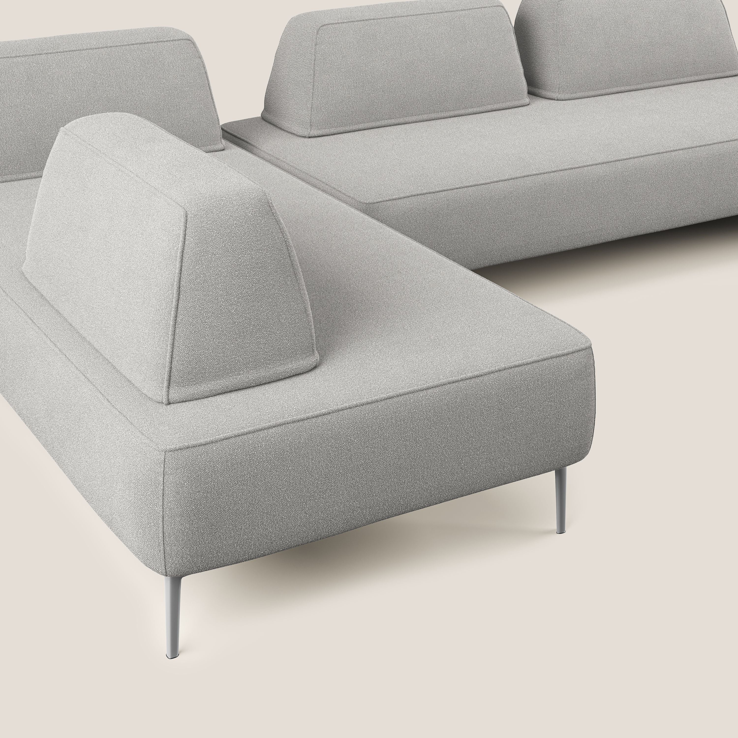 Newton divano panoramico modulare con schienali movibili T07 grigio - divani.store