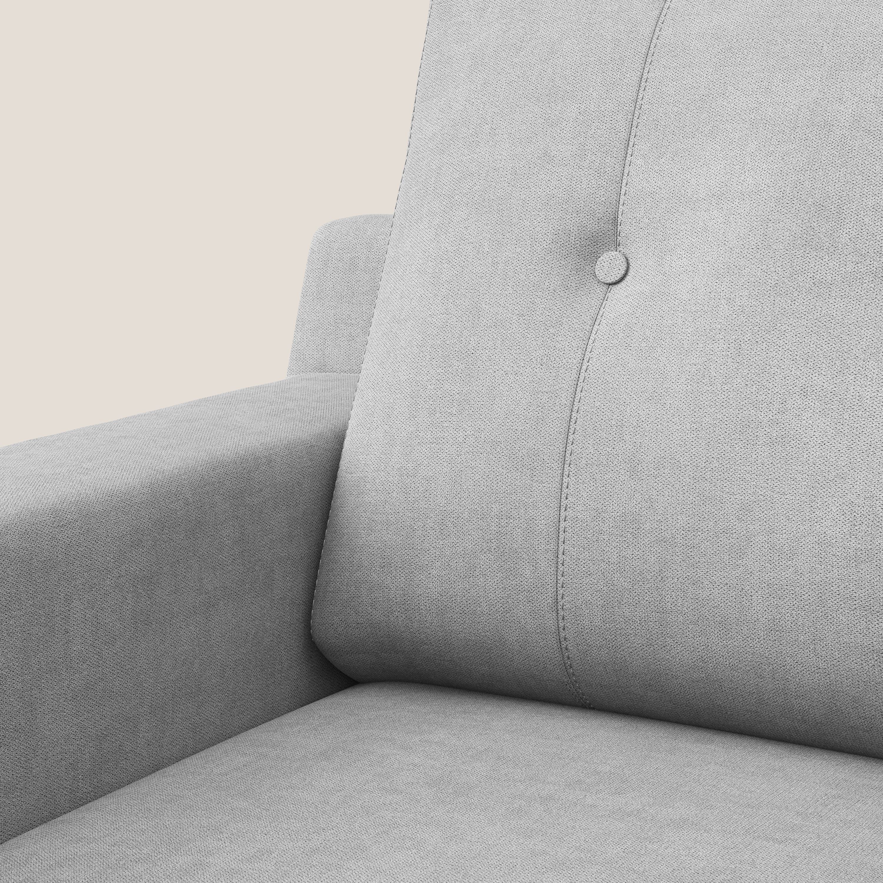 Danish poltroncina in tessuto morbido impermeabile T02 grigio chiaro - divani.store