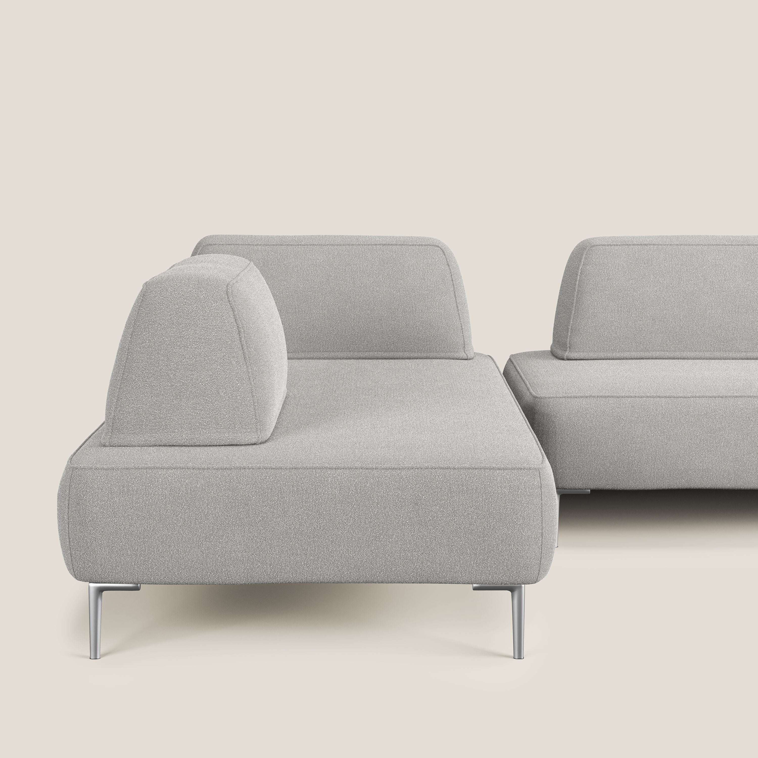 Newton divano panoramico modulare con schienali movibili T07 grigio - divani.store