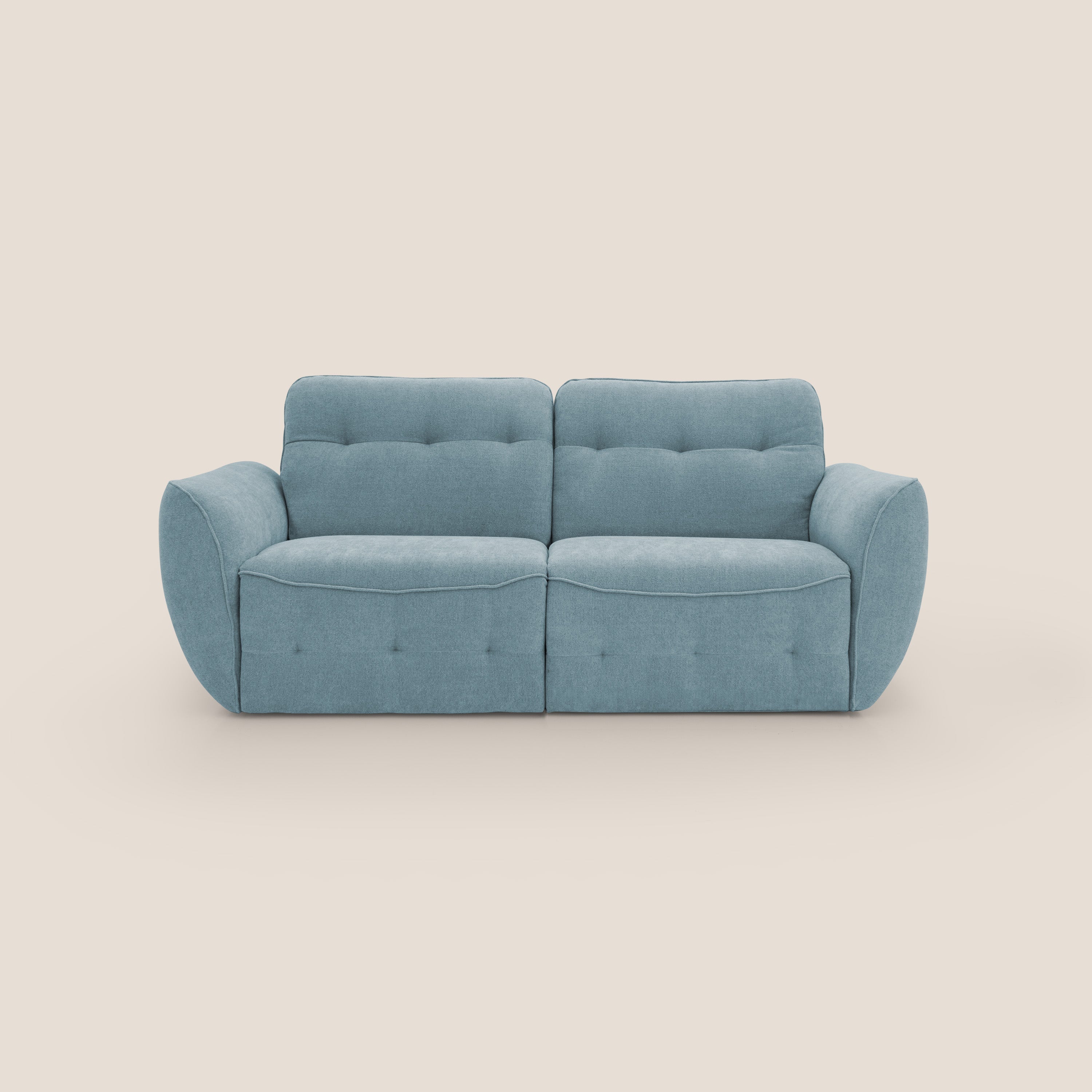 Cerbero divano 2 e 3 posti in morbido bouclé impermeabile T07 carta da zucchero - divani.store