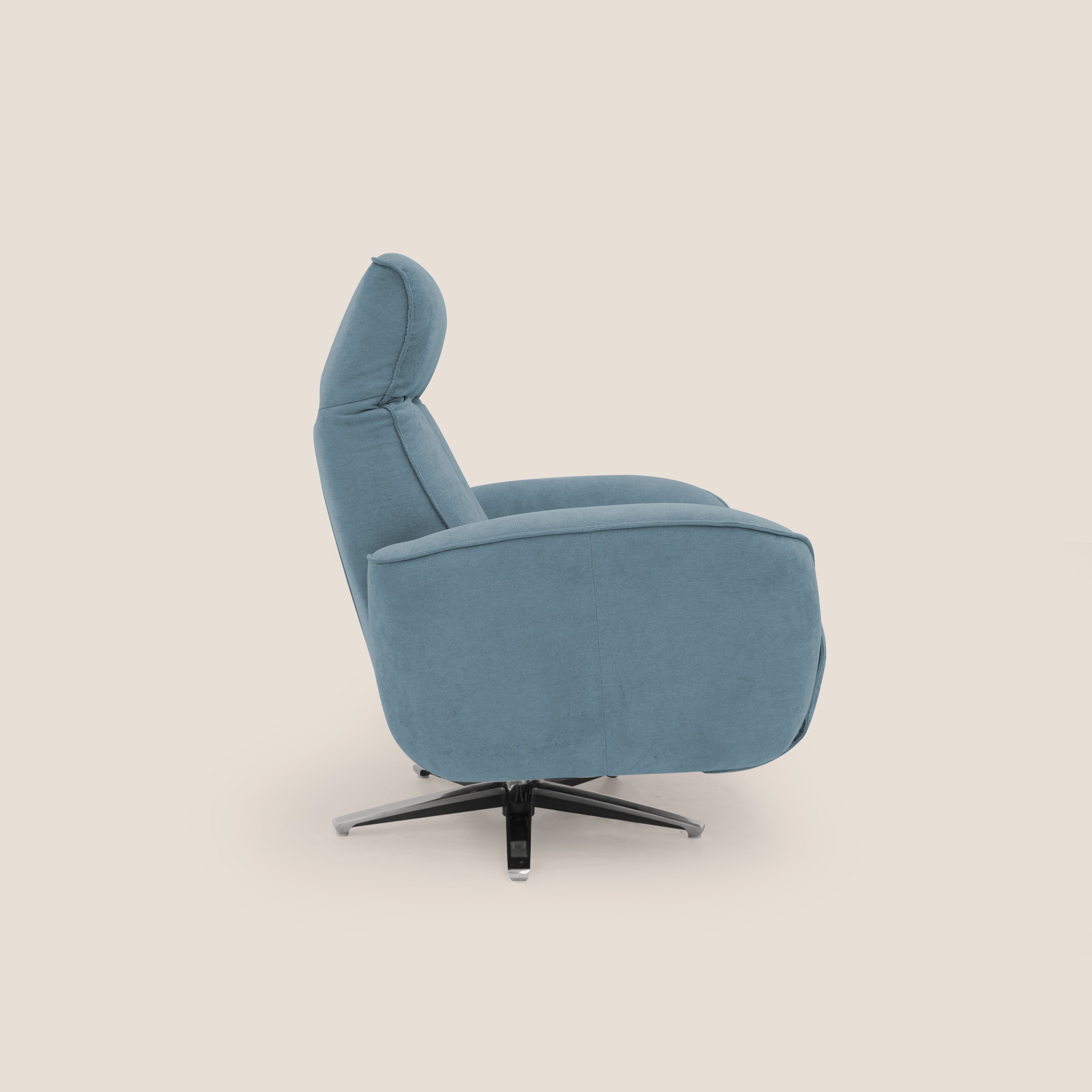 EVA Poltroncina RELAX in morbido tessuto impermeabile T02 carta da zucchero - divani.store