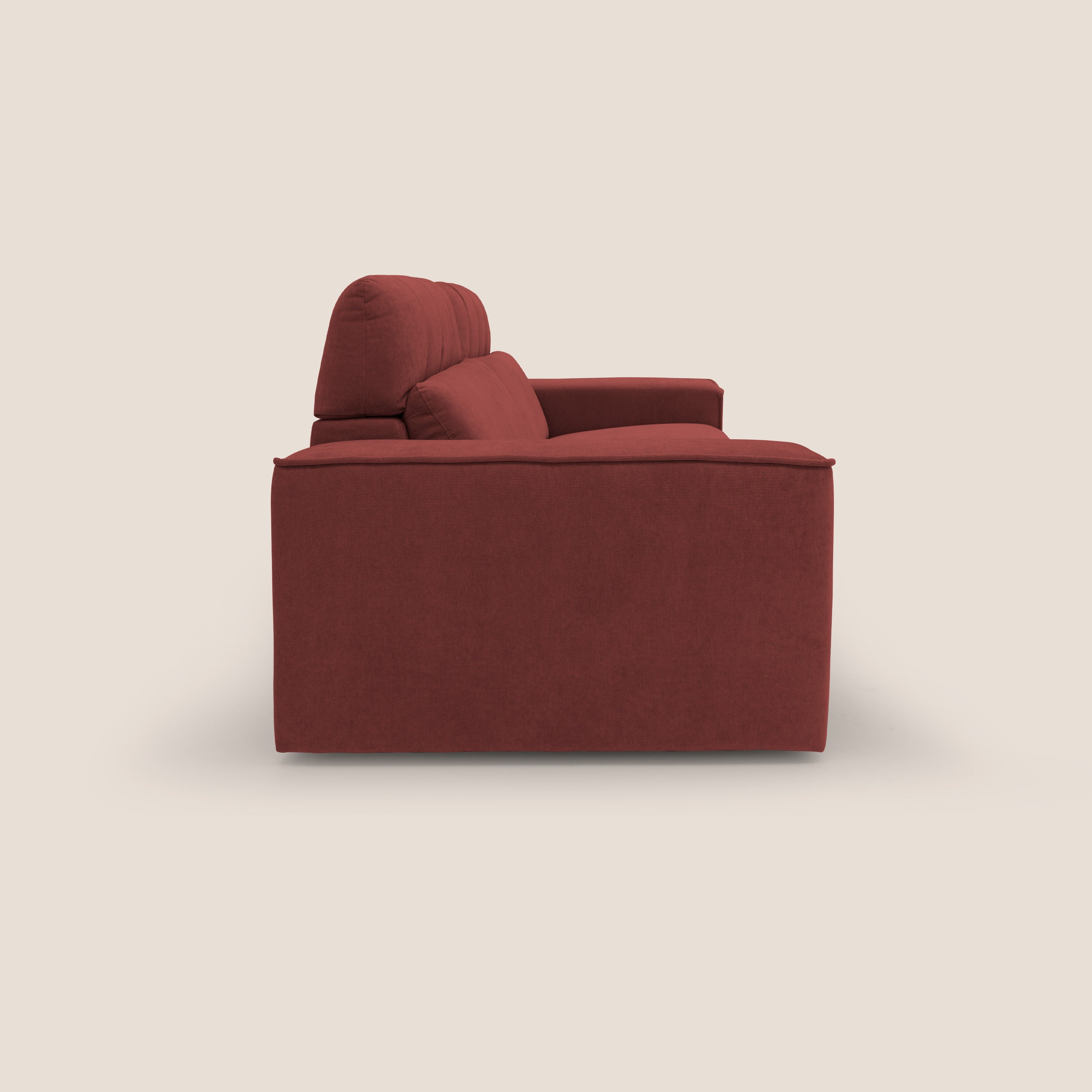 Clark Divano modulare con opzione relax elettrico in tessuto smacchiabile impermeabile T17 rosso - divani.store