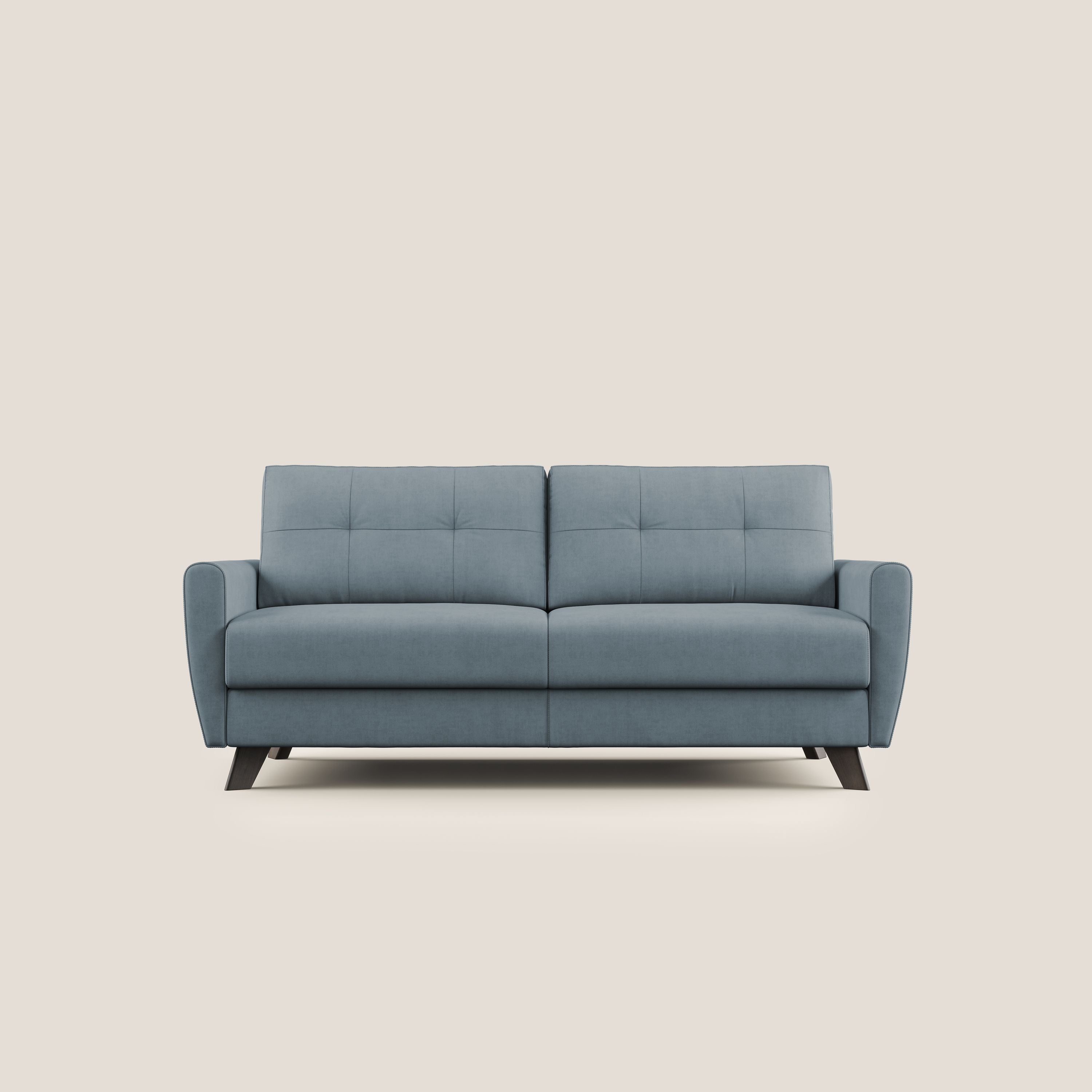 Callisto Divano letto matrimoniale in tessuto morbido impermeabile T02 carta da zucchero - divani.store