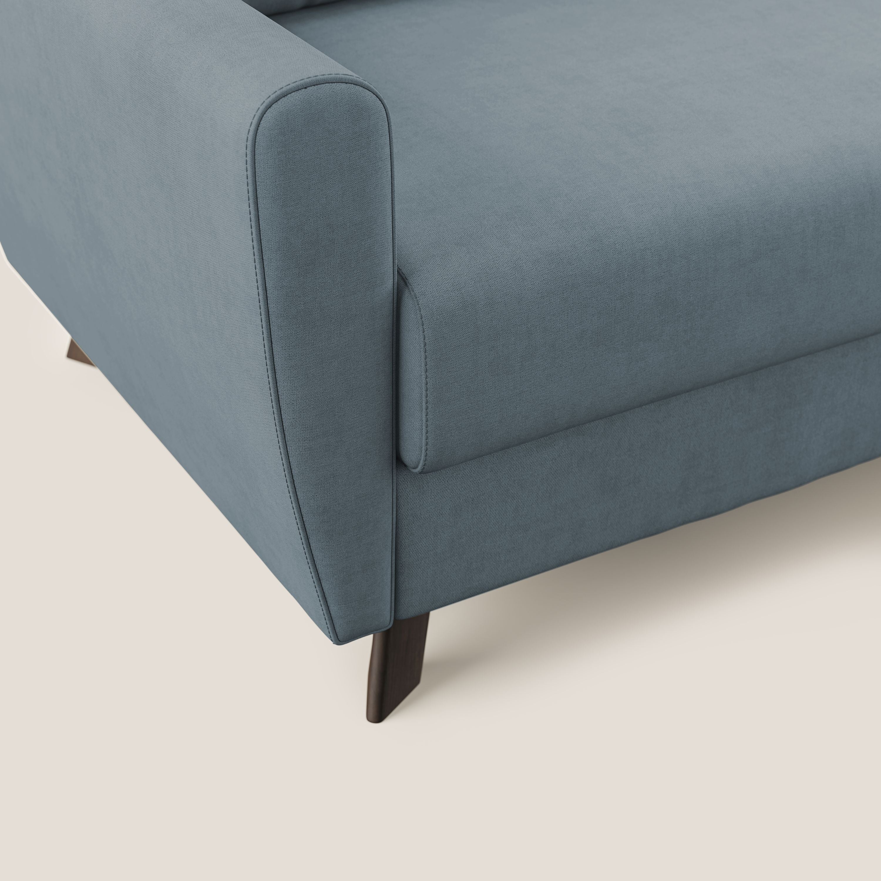 Callisto Divano letto matrimoniale in tessuto morbido impermeabile T02 carta da zucchero - divani.store