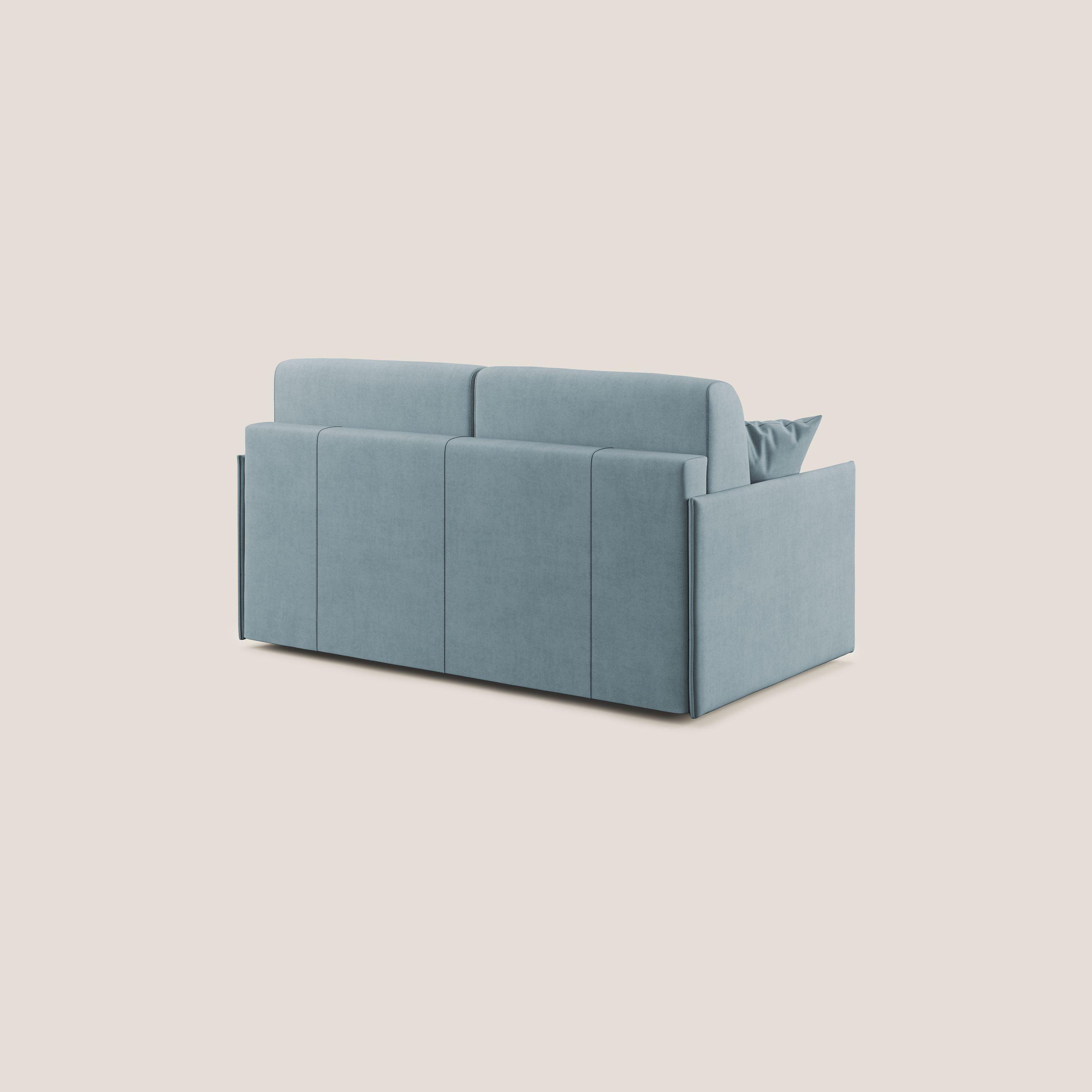 Evans Divano letto in morbido tessuto impermeabile T02 carta da zucchero - divani.store