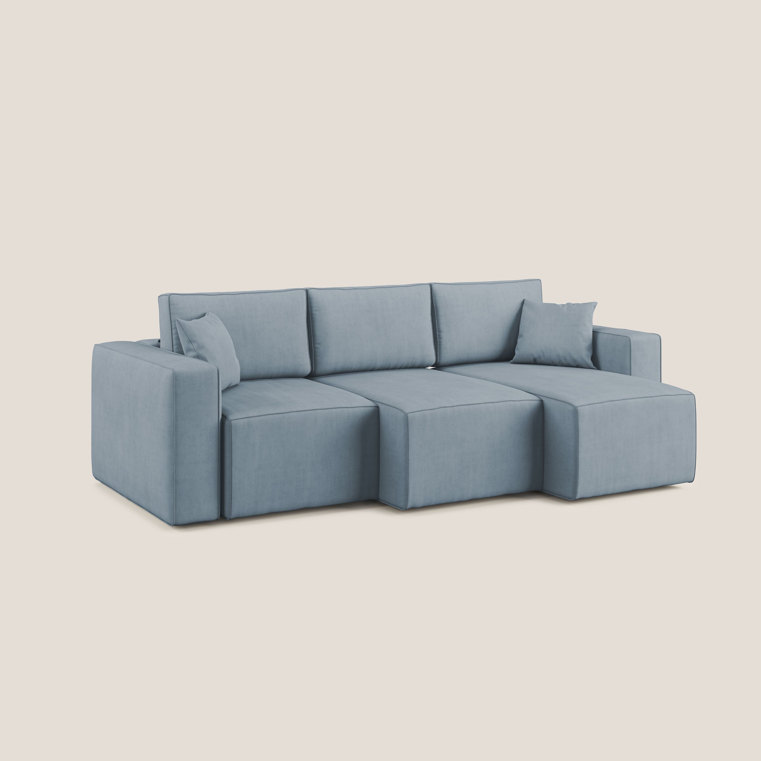 Morfeo divano con 3 sedute estraibili in morbido tessuto impermeabile T02 carta da zucchero - divani.store