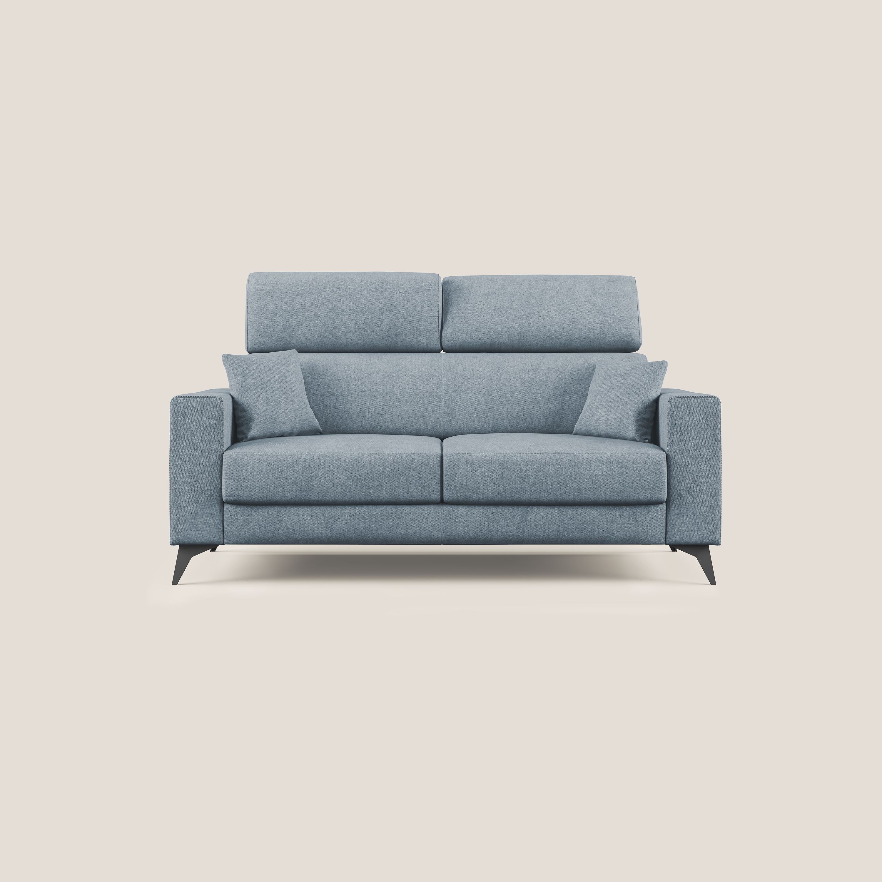 Pegaso divano letto con poggiatesta reclinabili e rivestimento T02 carta da zucchero - divani.store