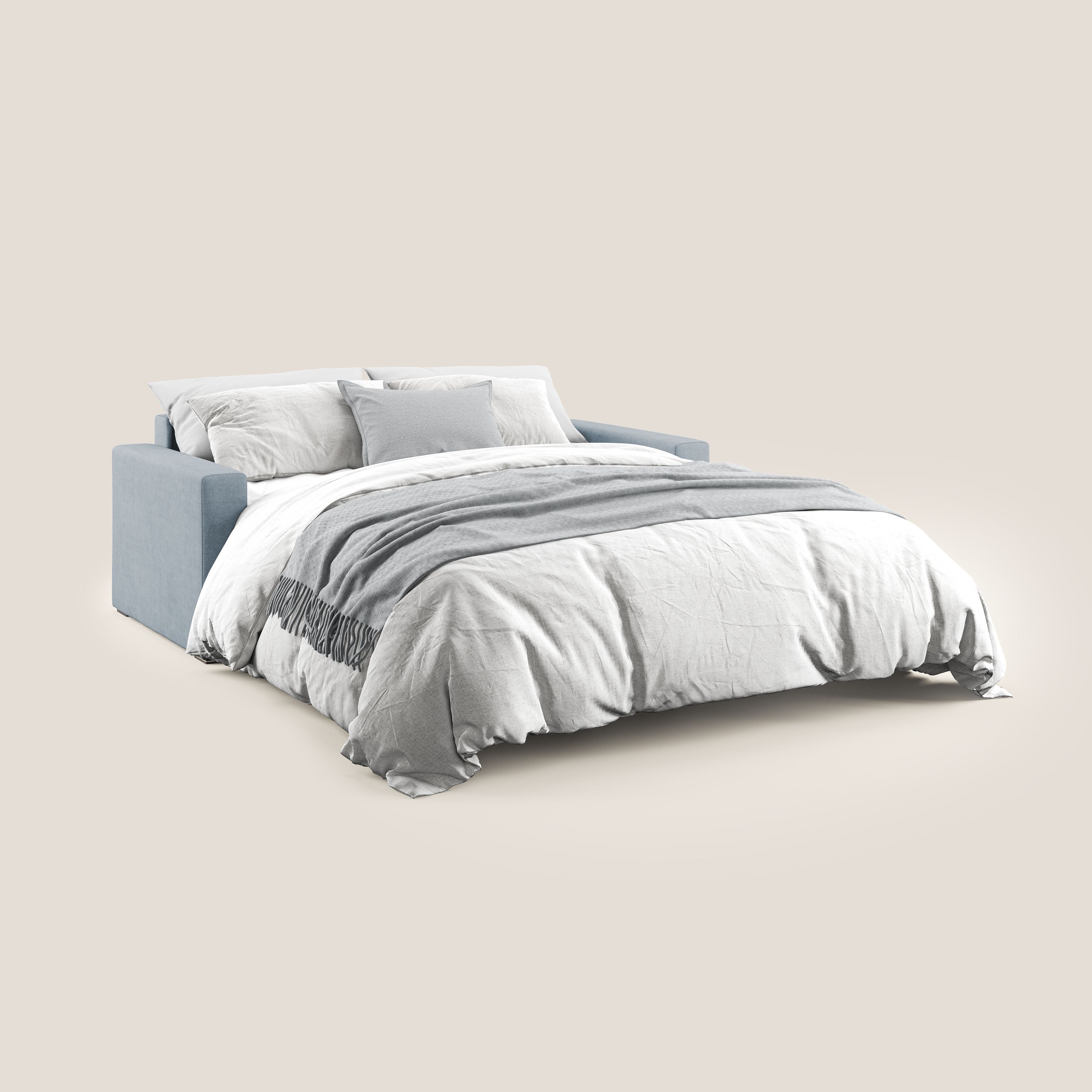 Best Divano letto matrimoniale in tessuto impermeabile T02 carta da zucchero - divani.store