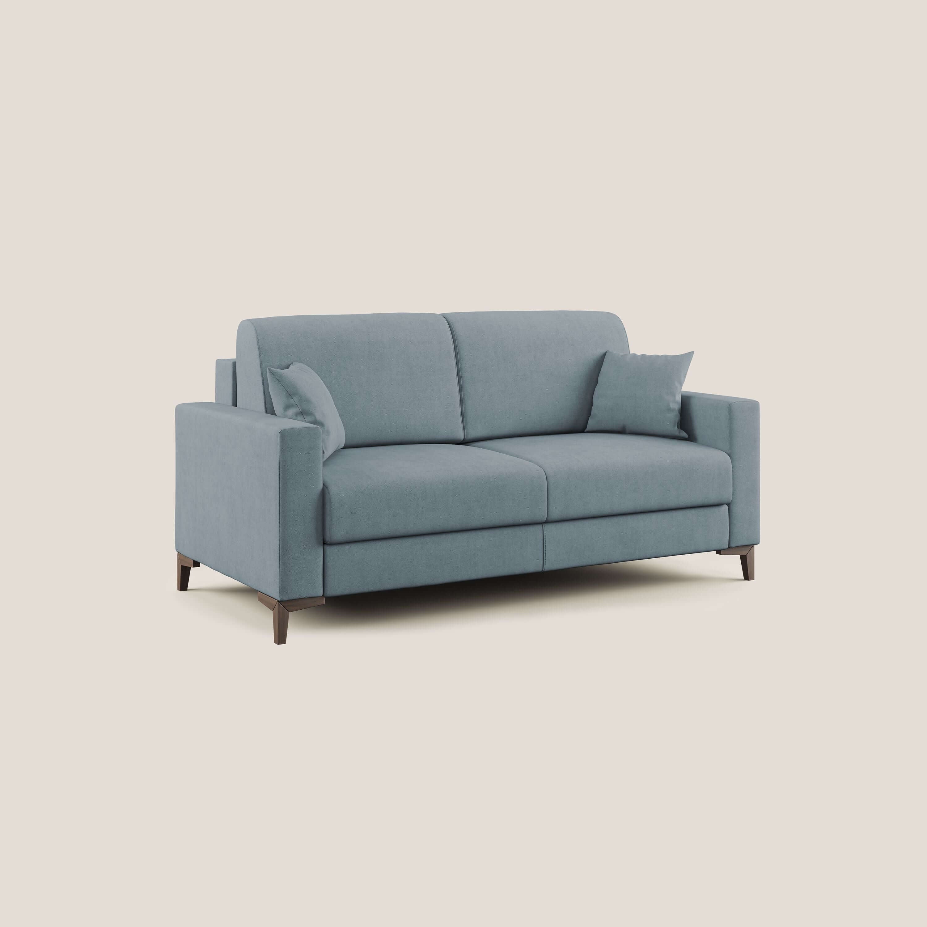 Kafka divano letto matrimoniale in morbido tessuto impermeabile T02 carta da zucchero - divani.store