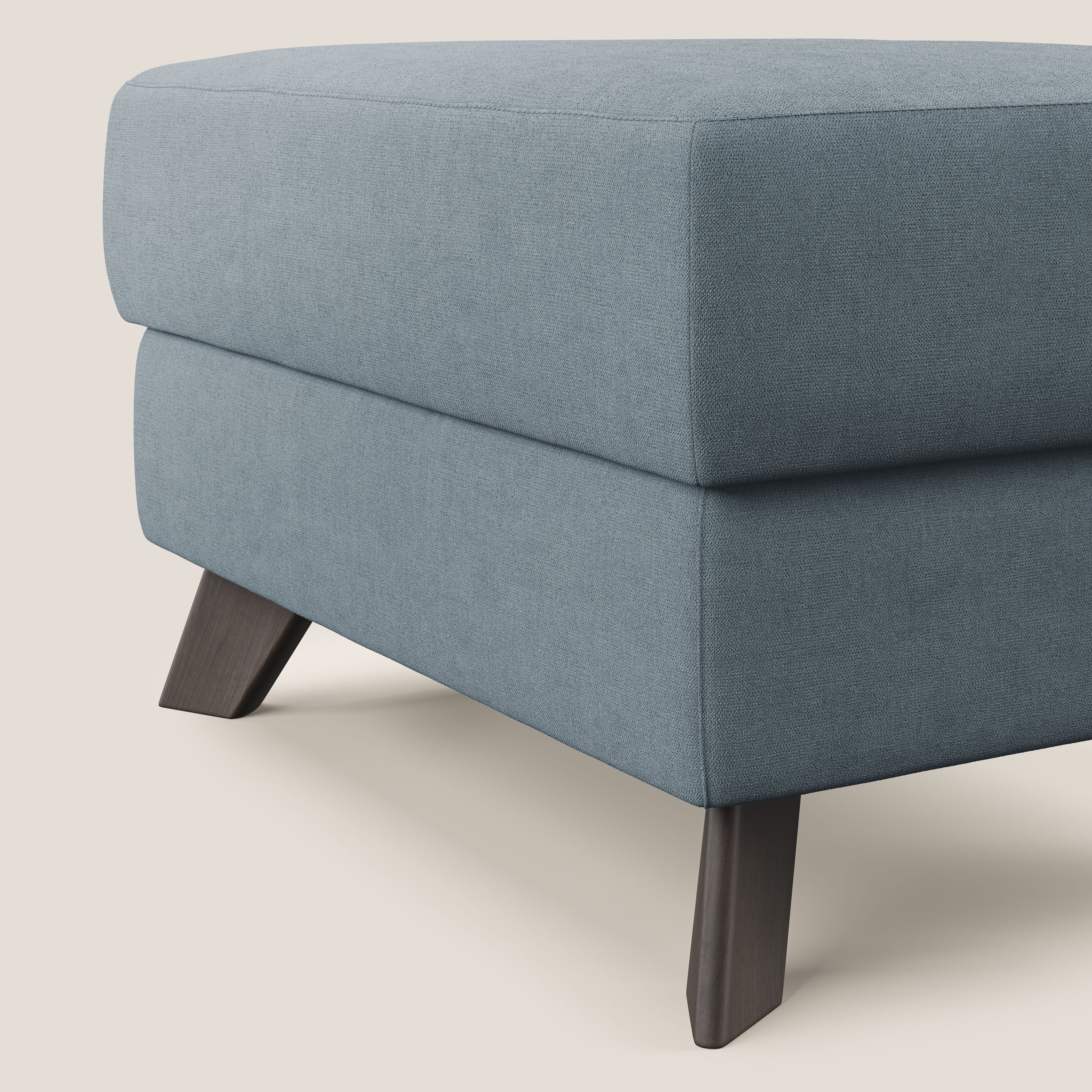 Moon Pouf contenitore e piedini alti in tessuto morbido impermeabile T02 carta da zucchero - divani.store