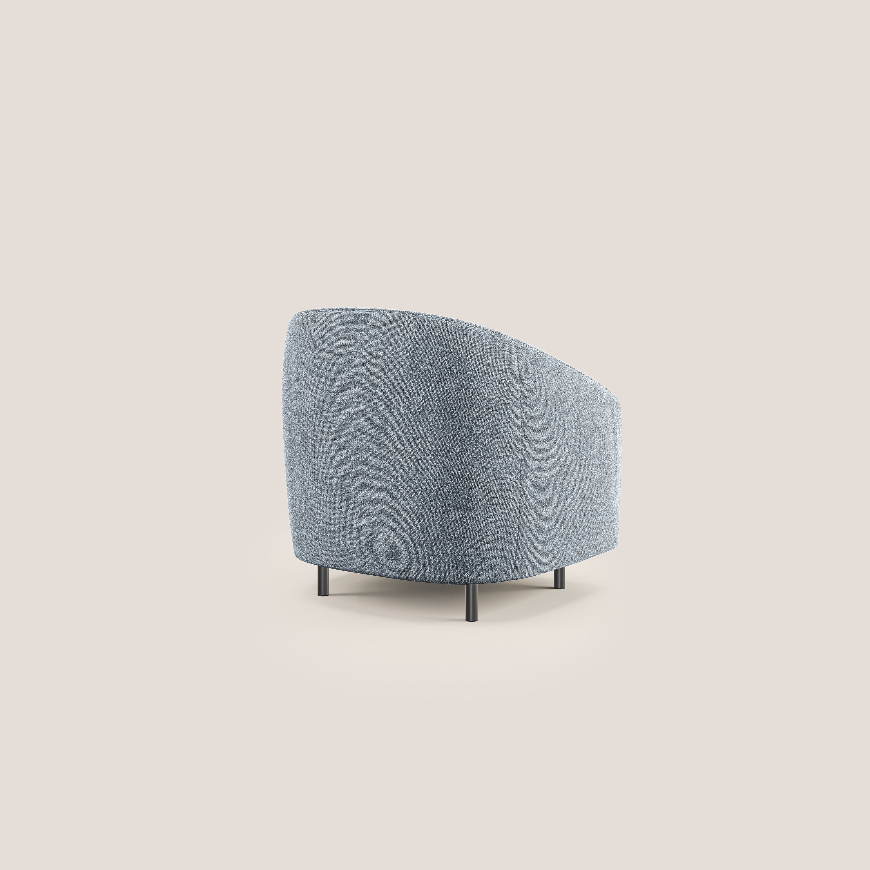 Pandora Poltroncina in morbido tessuto bouclé impermeabile T07 carta da zucchero - divani.store